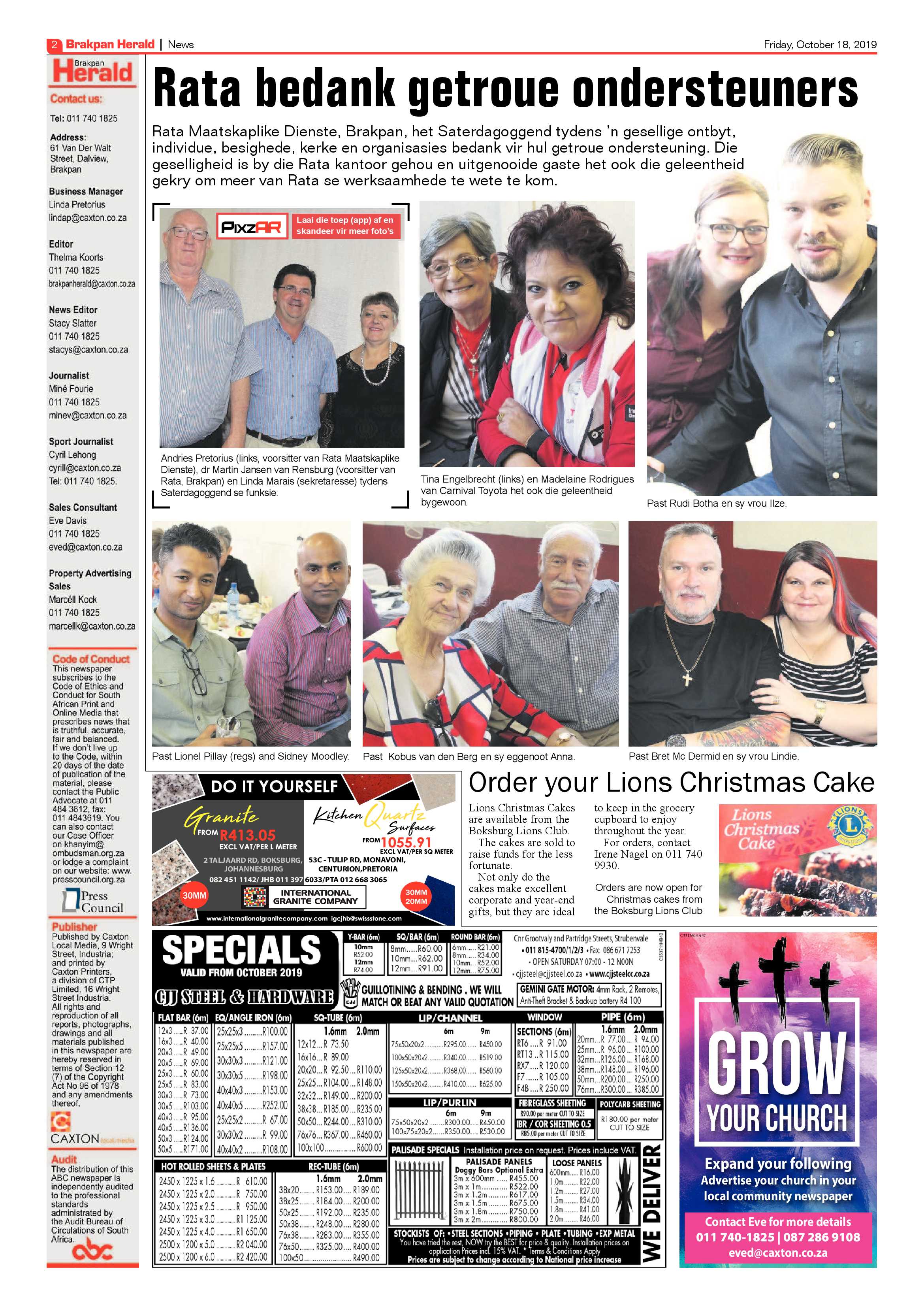 Brakpan Herald 18 October 2019 page 2