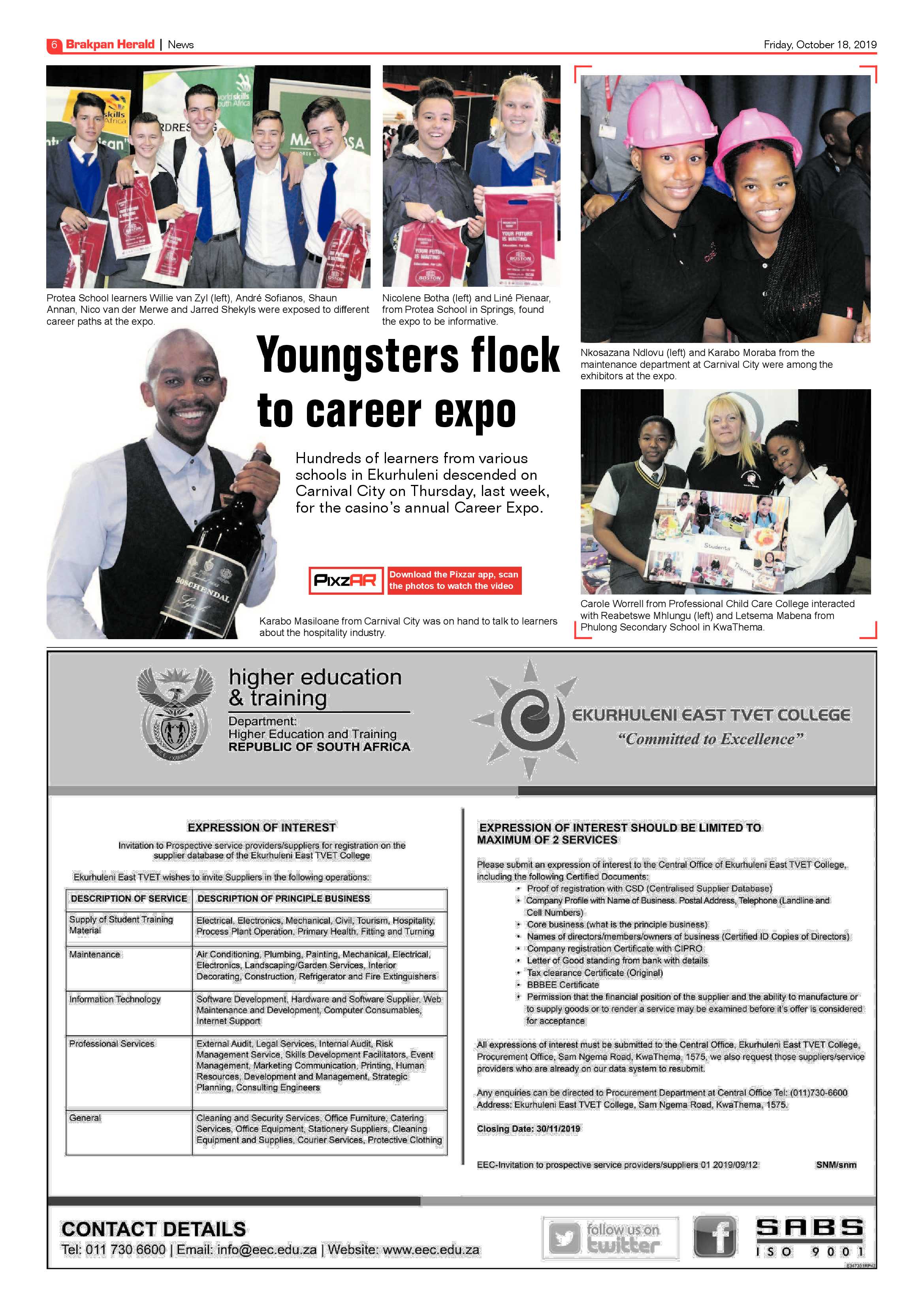 Brakpan Herald 18 October 2019 page 6