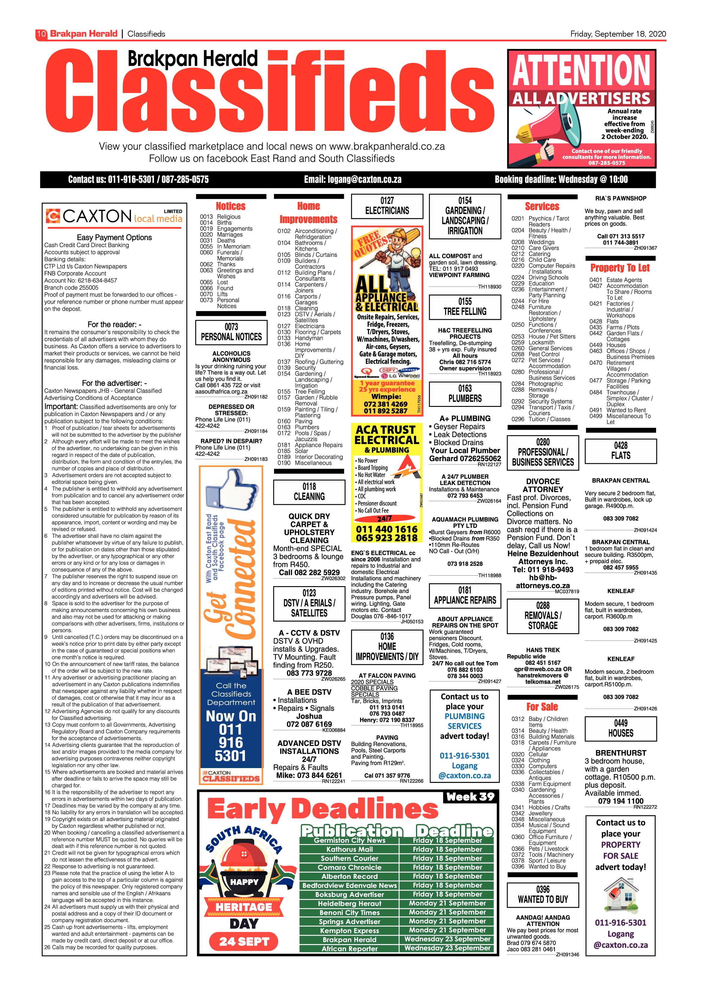 Brakpan Herald 18 September 2020 page 10