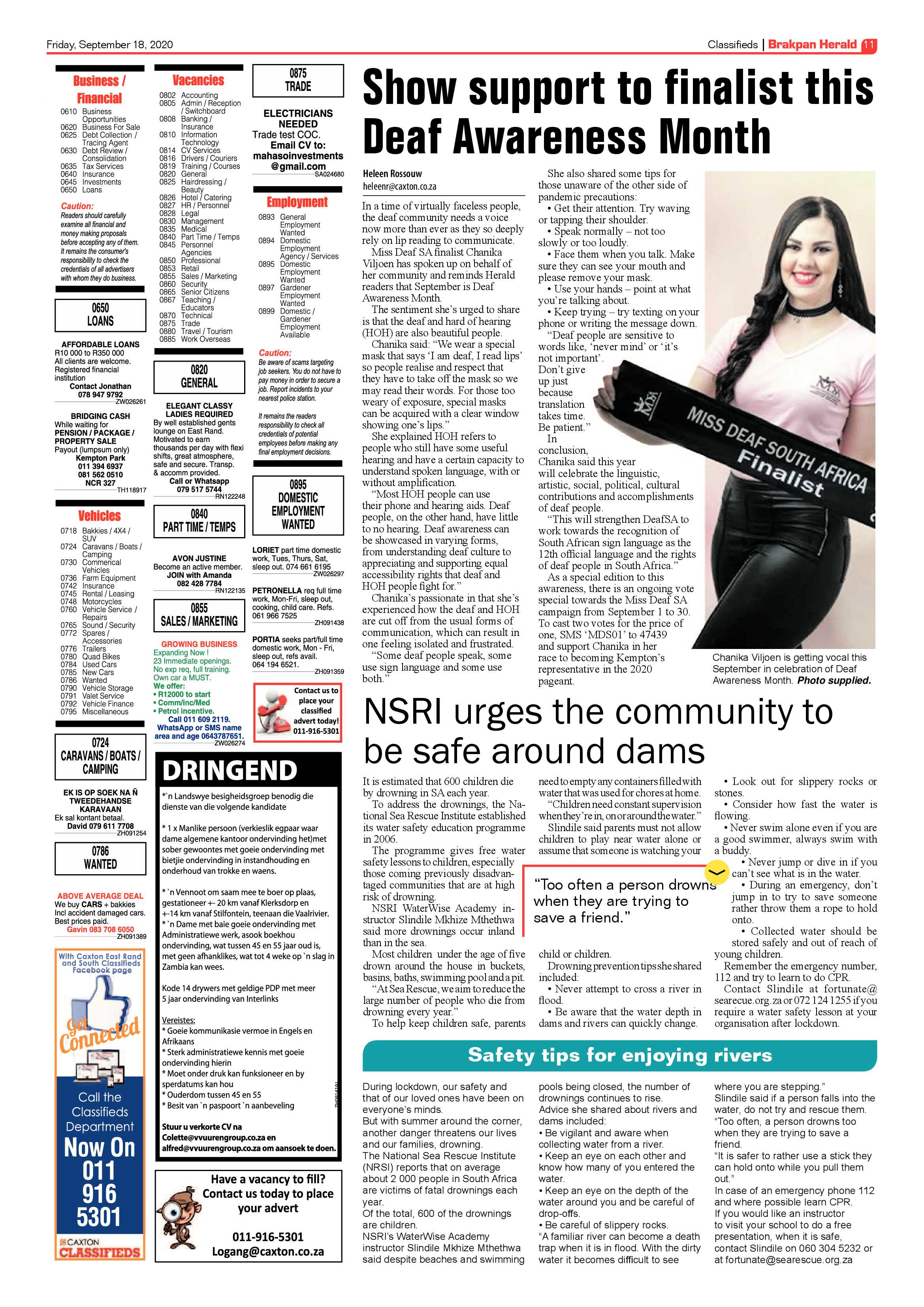 Brakpan Herald 18 September 2020 page 11