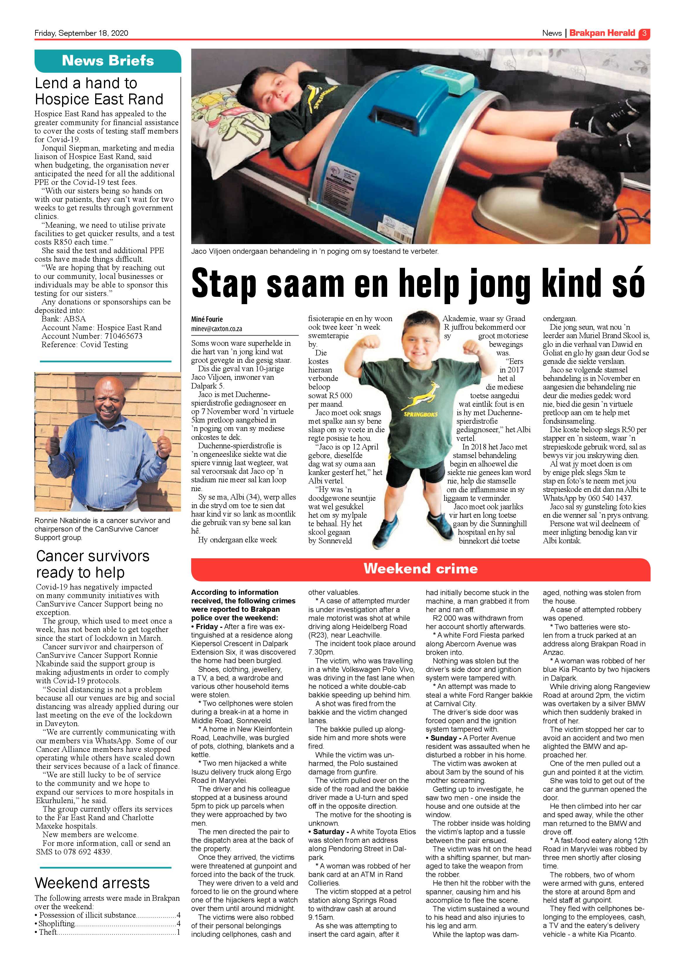 Brakpan Herald 18 September 2020 page 3