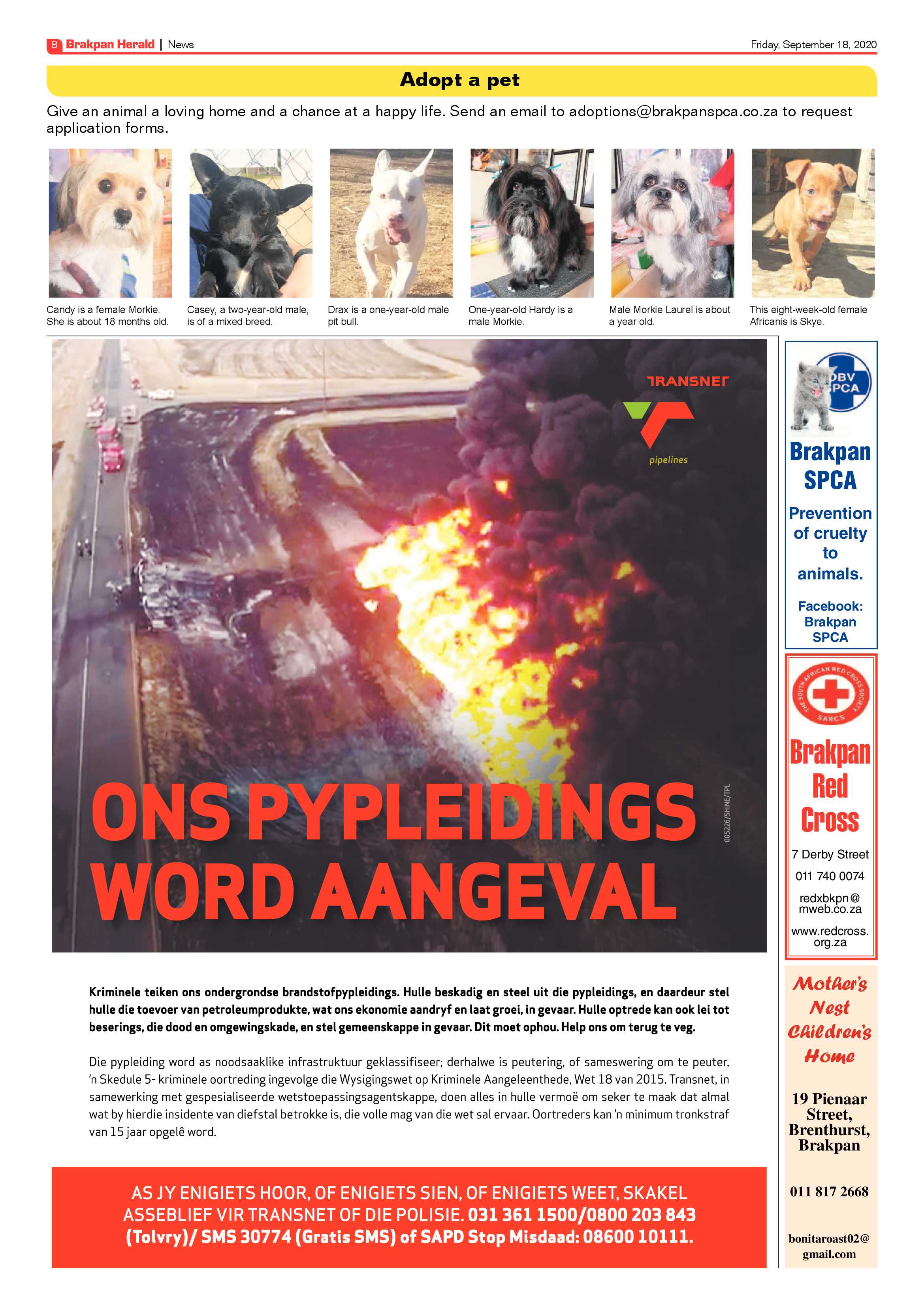 Brakpan Herald 18 September 2020 page 8