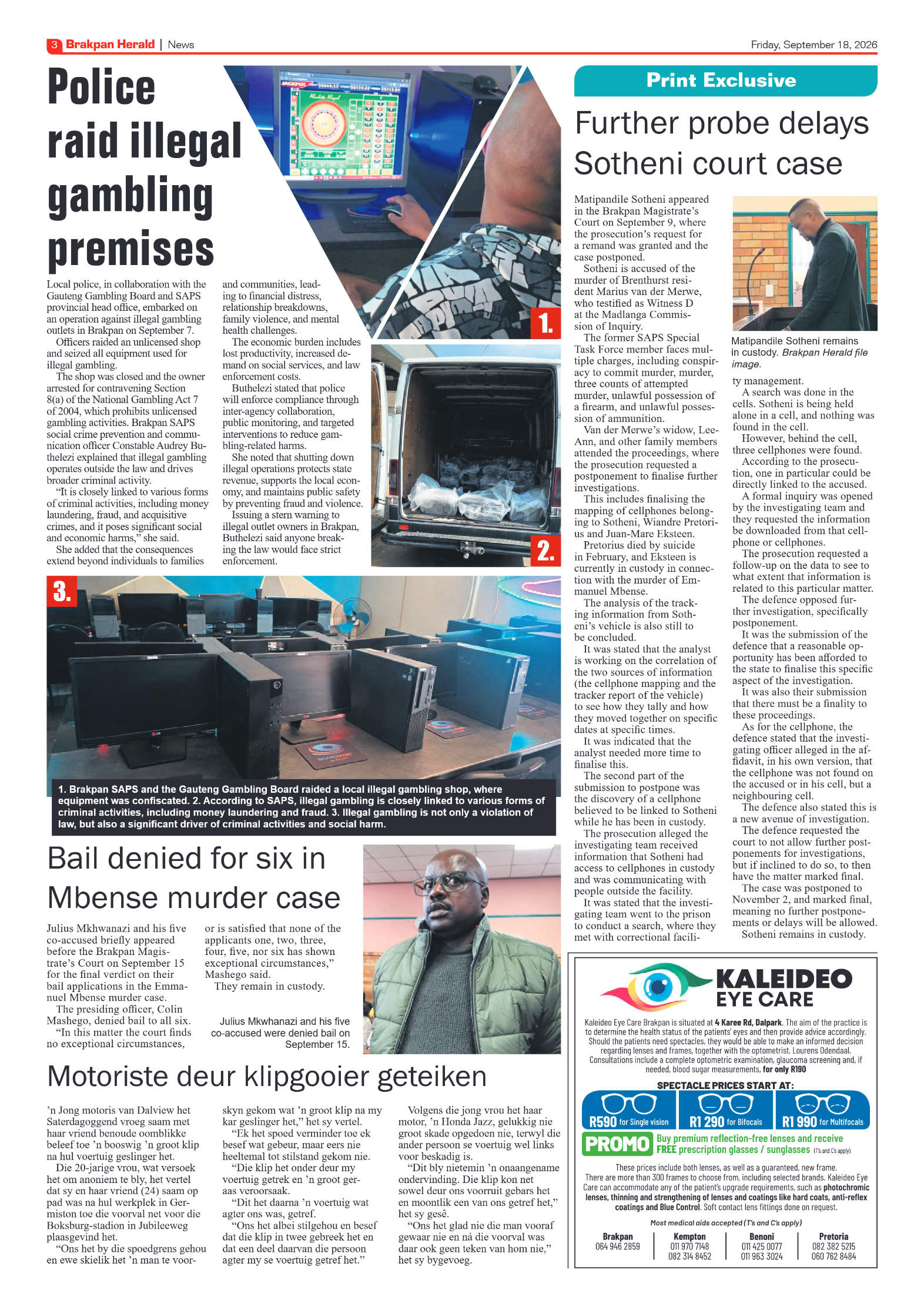 Brakpan Herald 18 September 2026 page 3