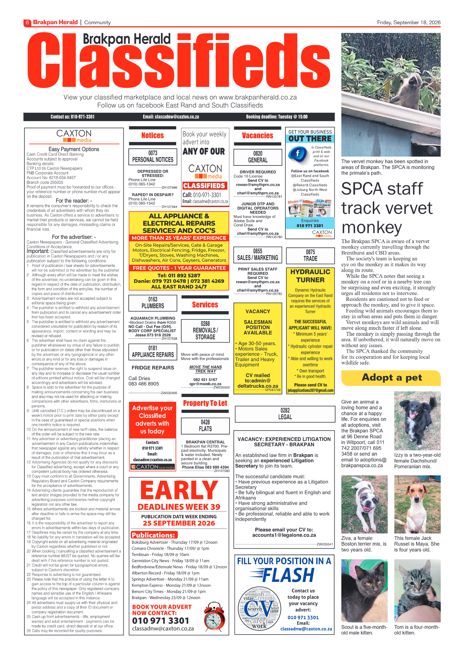 Brakpan Herald 18 September 2026 page 6