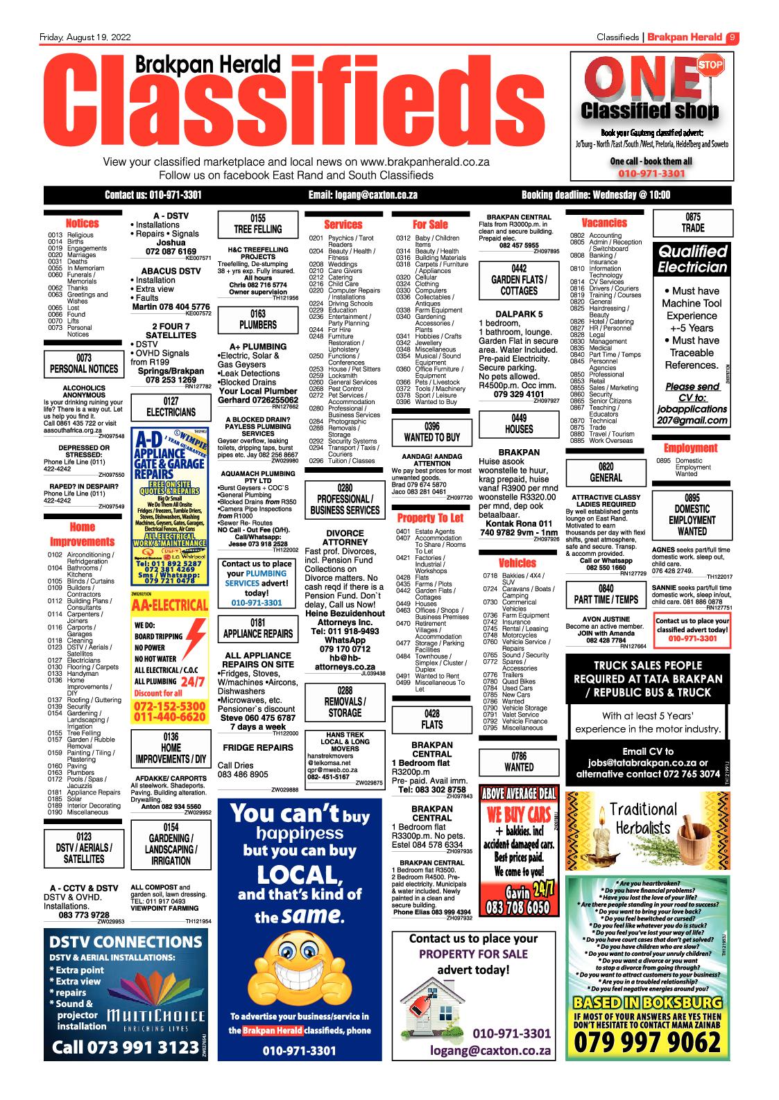 Brakpan Herald 19 Aug 2022 page 9