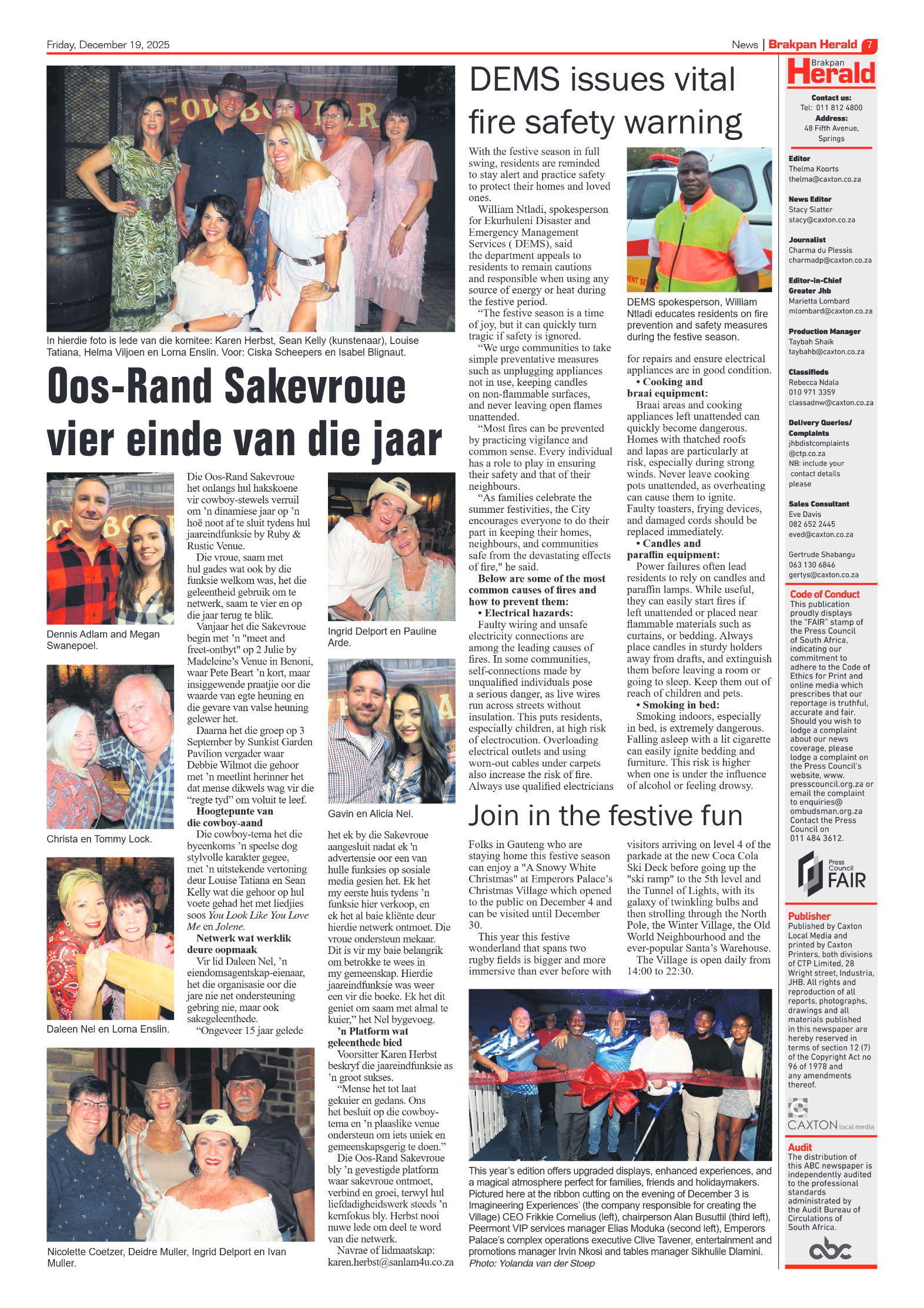 Brakpan Herald 19 December 2025 page 7