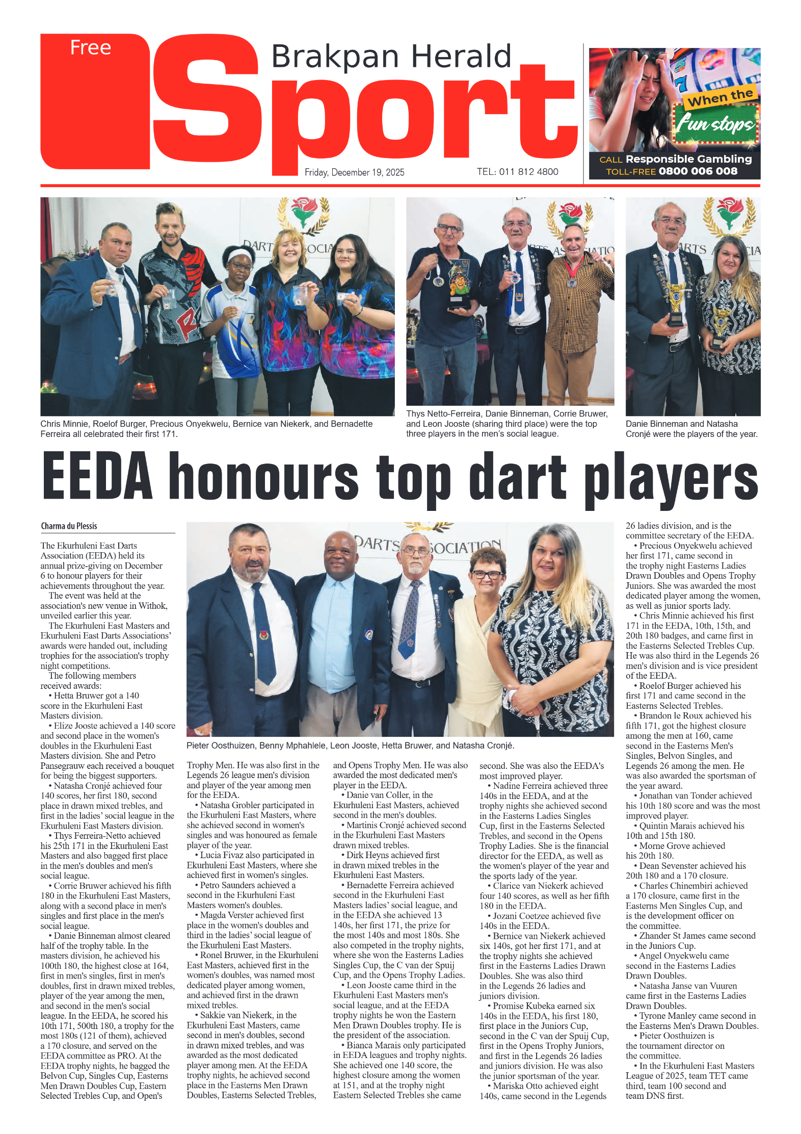 Brakpan Herald 19 December 2025 page 8