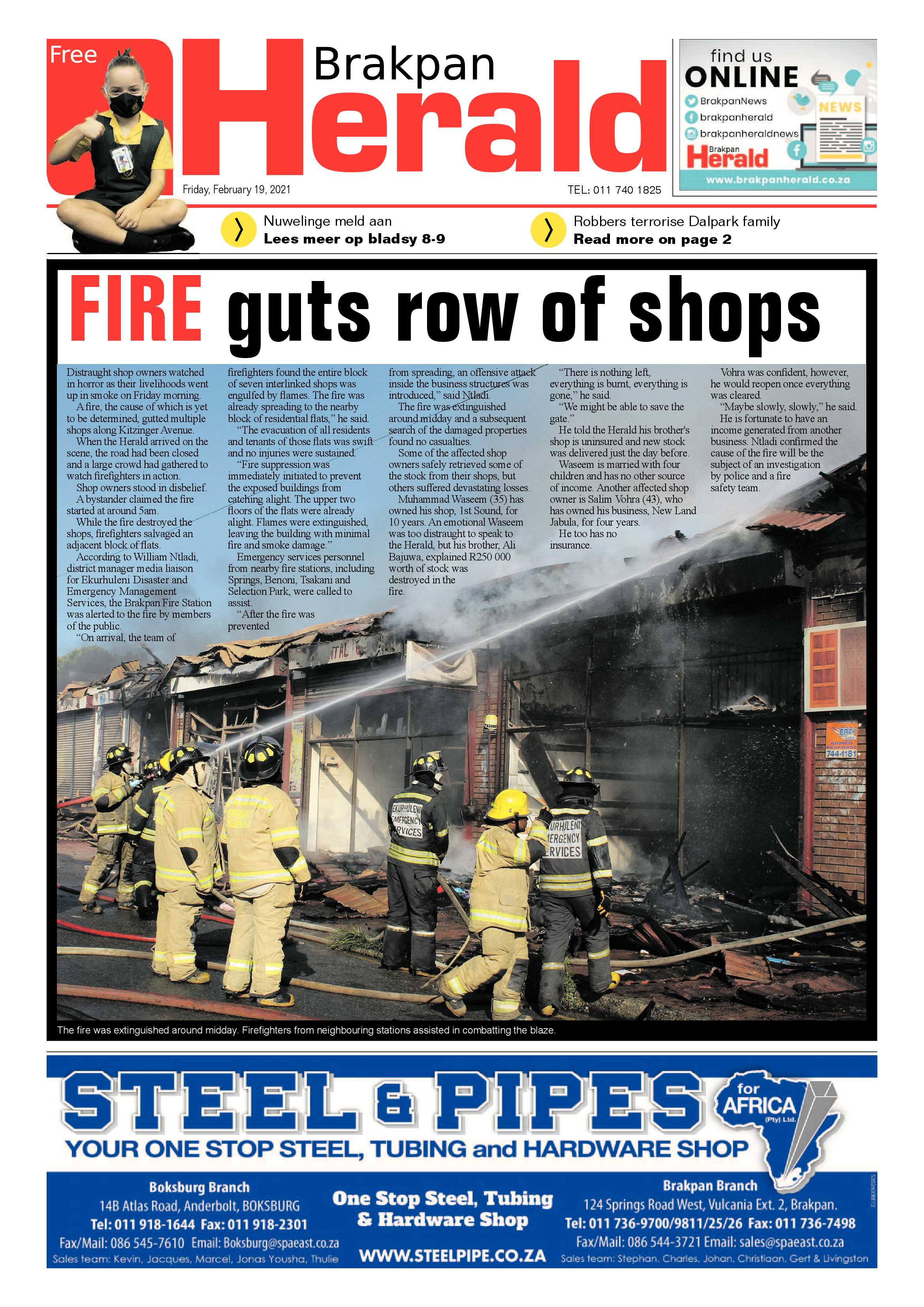 Brakpan Herald 19 February 2021 page 1