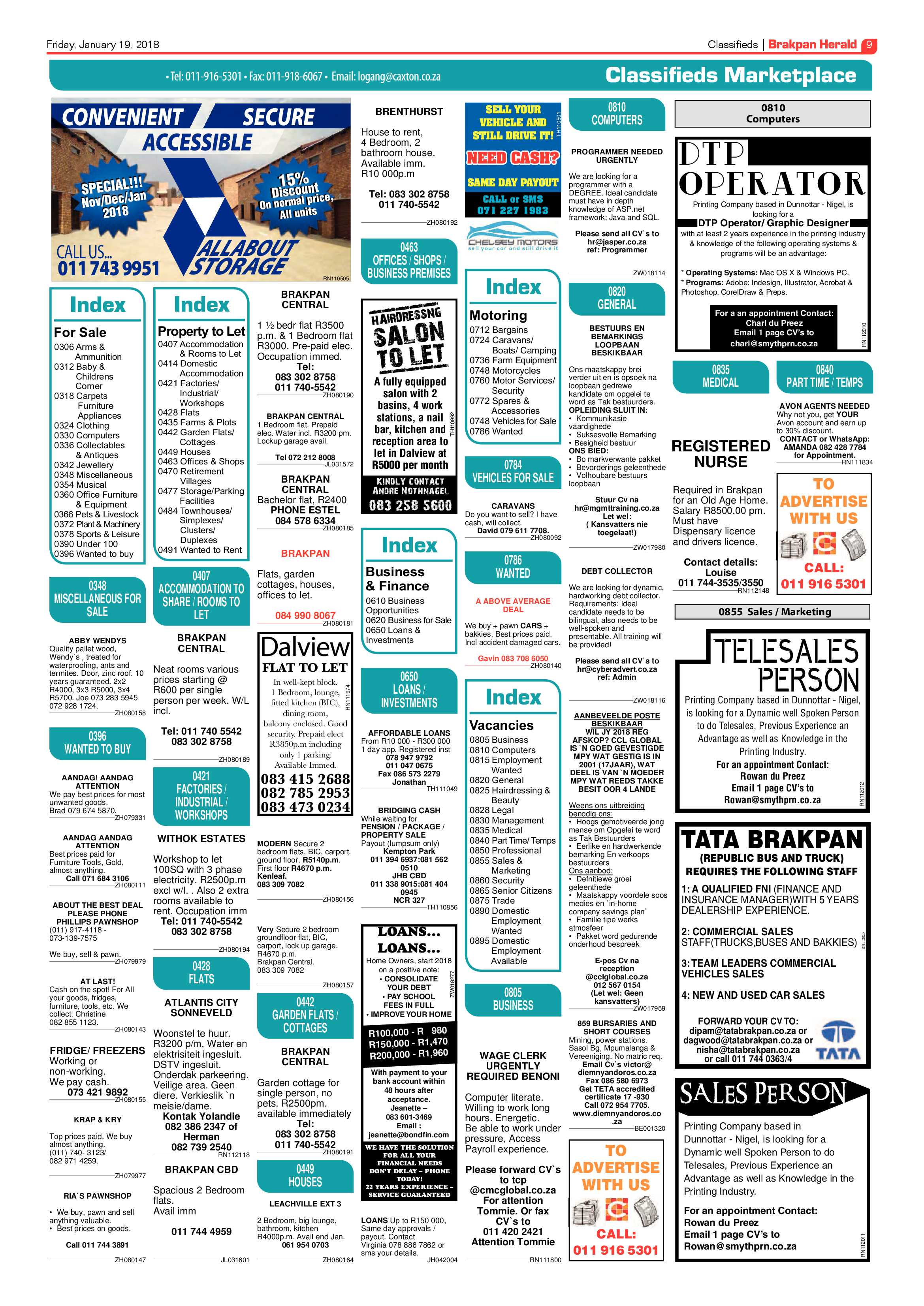 Brakpan Herald 19 January 2018 page 9