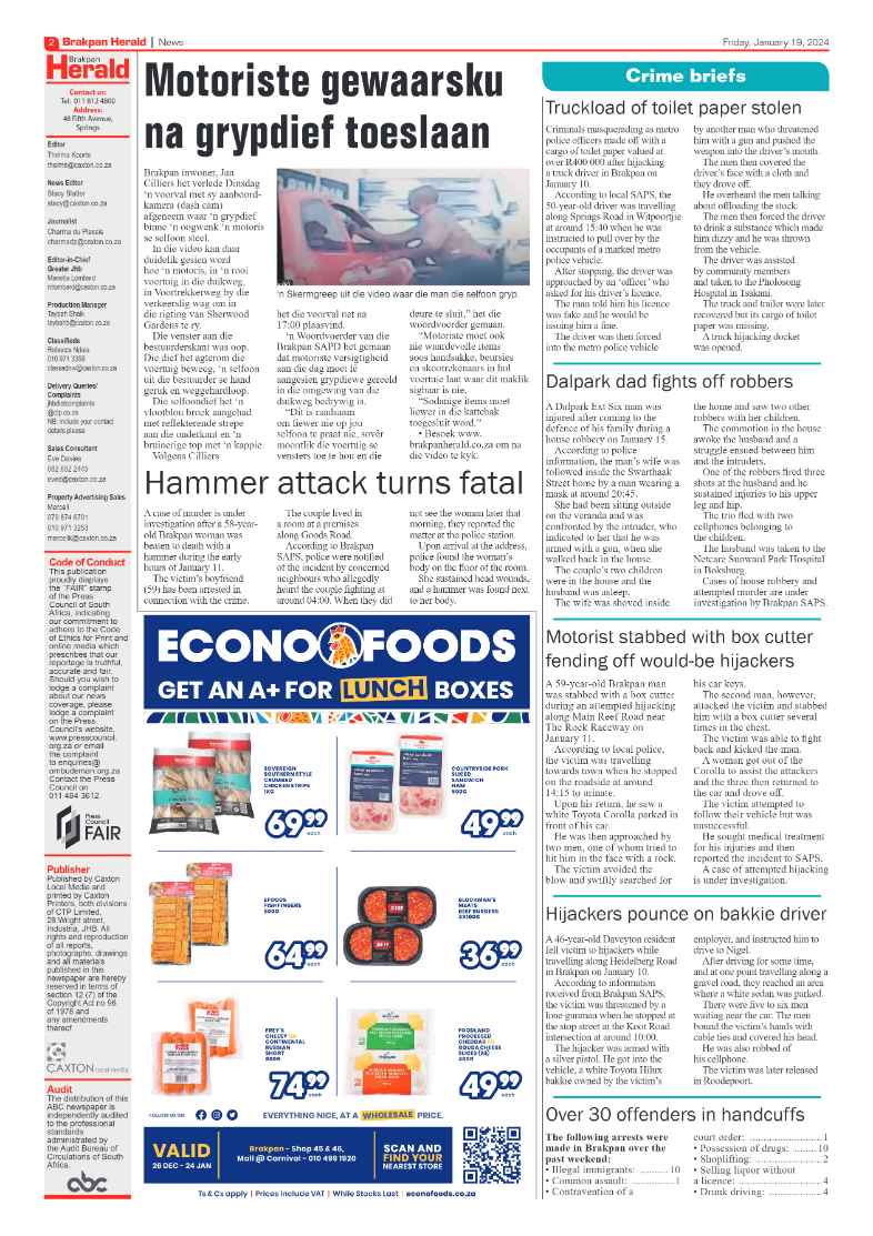 Brakpan Herald 19 January 2024 page 2