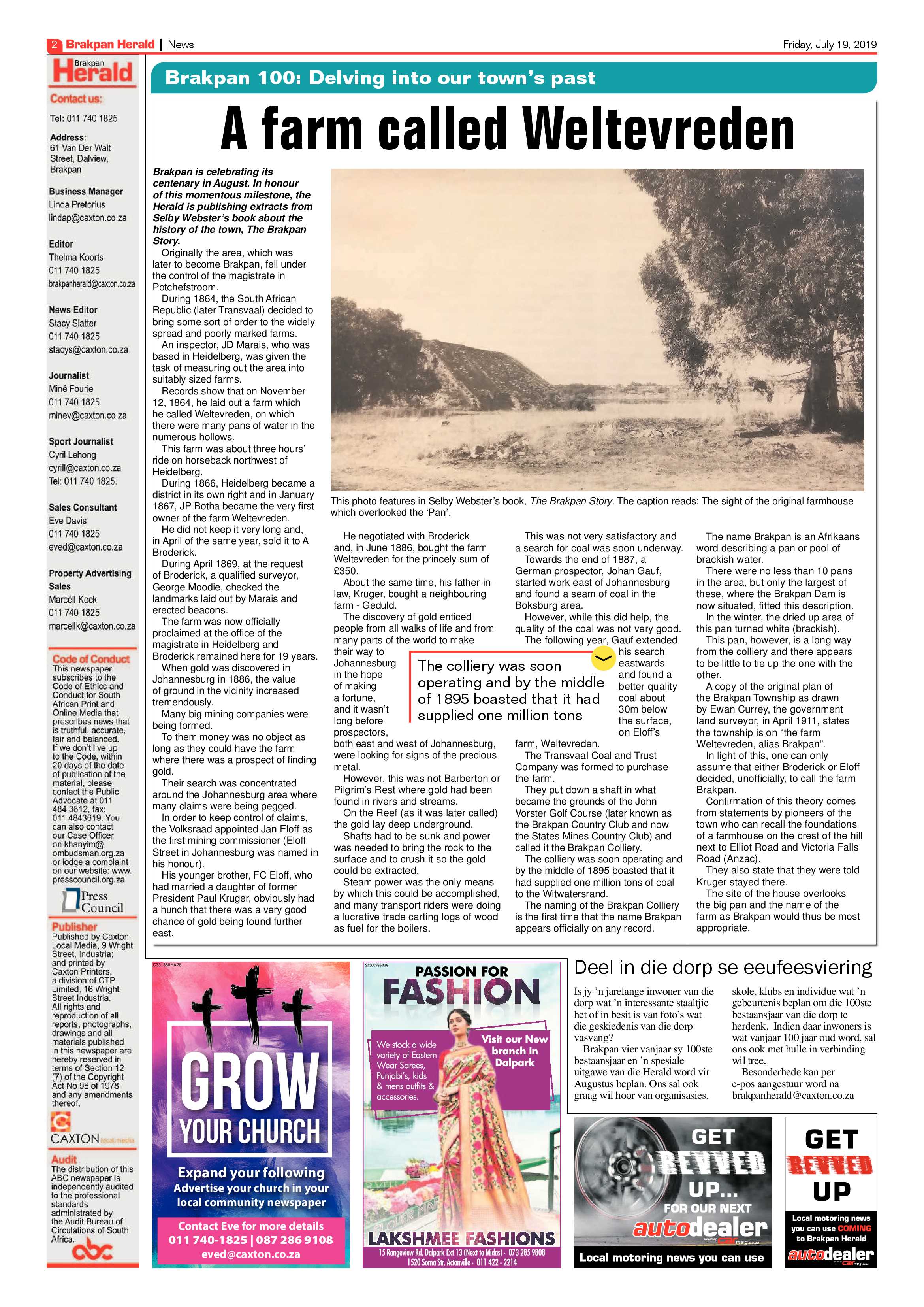 Brakpan Herald 19 July 2019 page 2