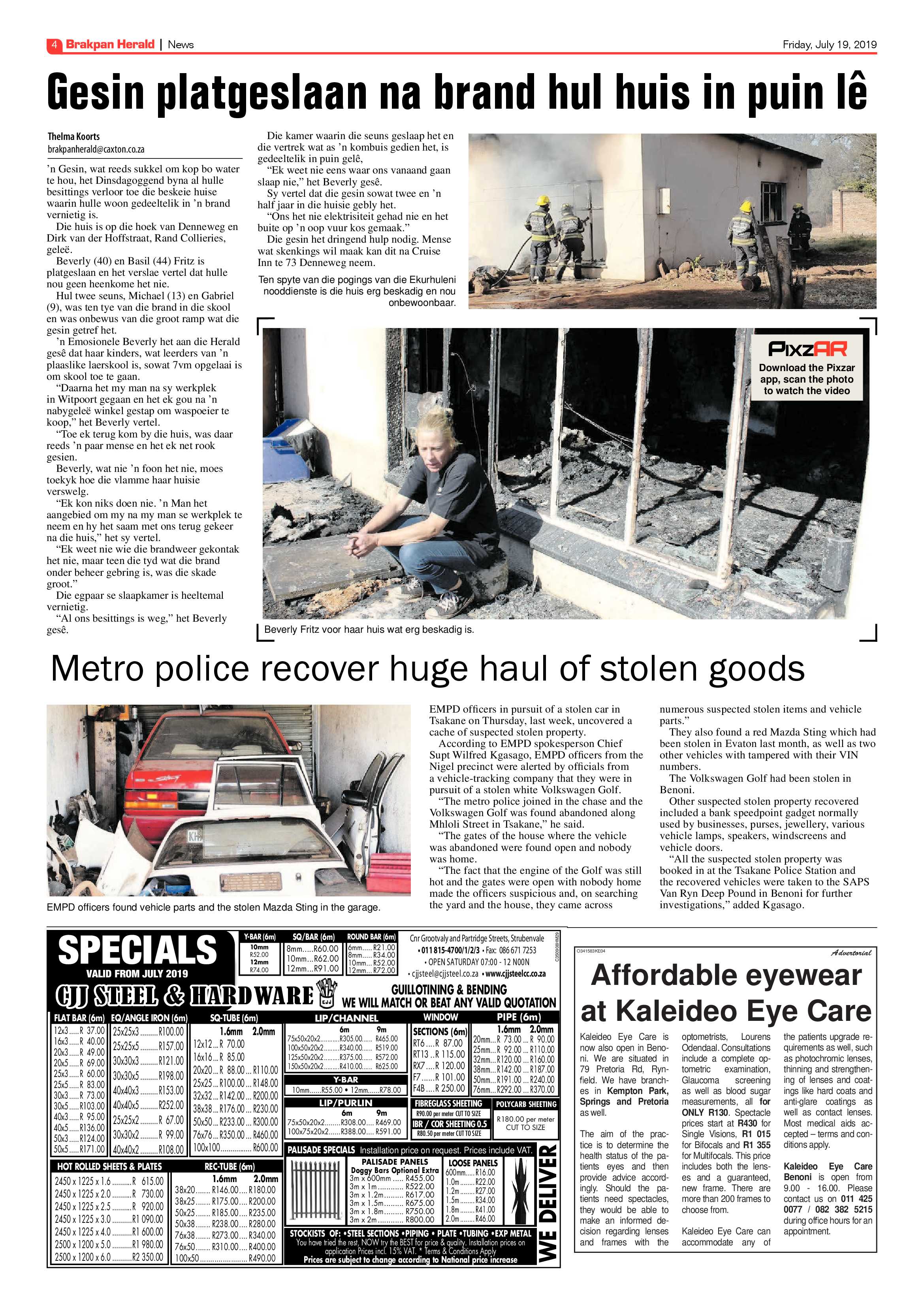 Brakpan Herald 19 July 2019 page 4