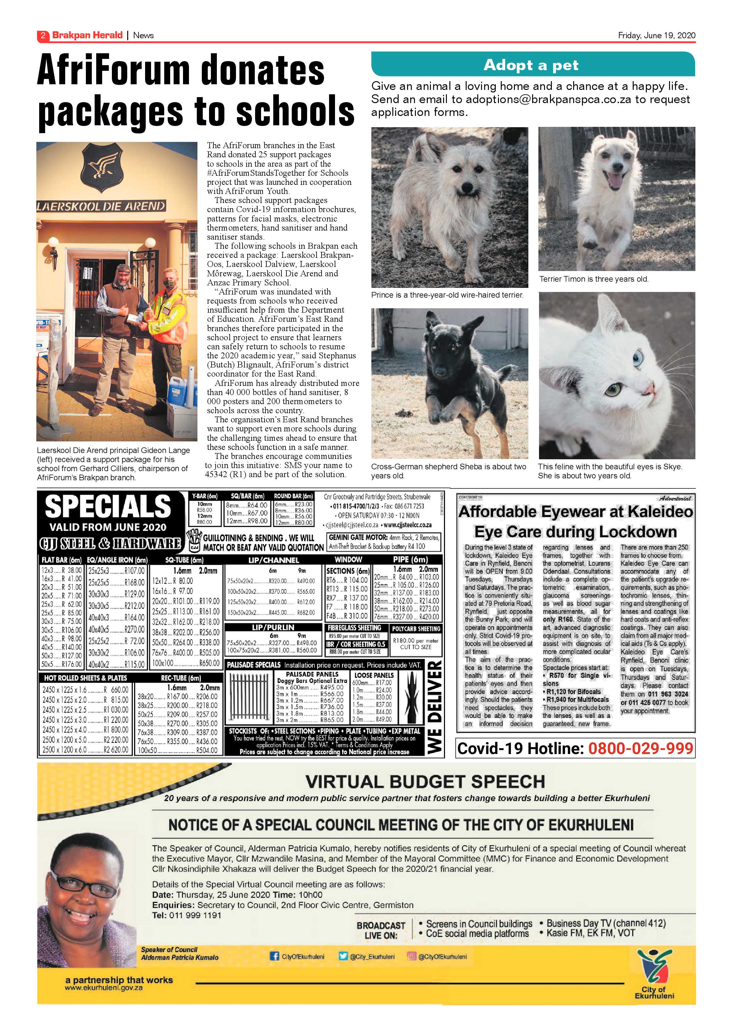 Brakpan Herald 19 June 2020 page 2