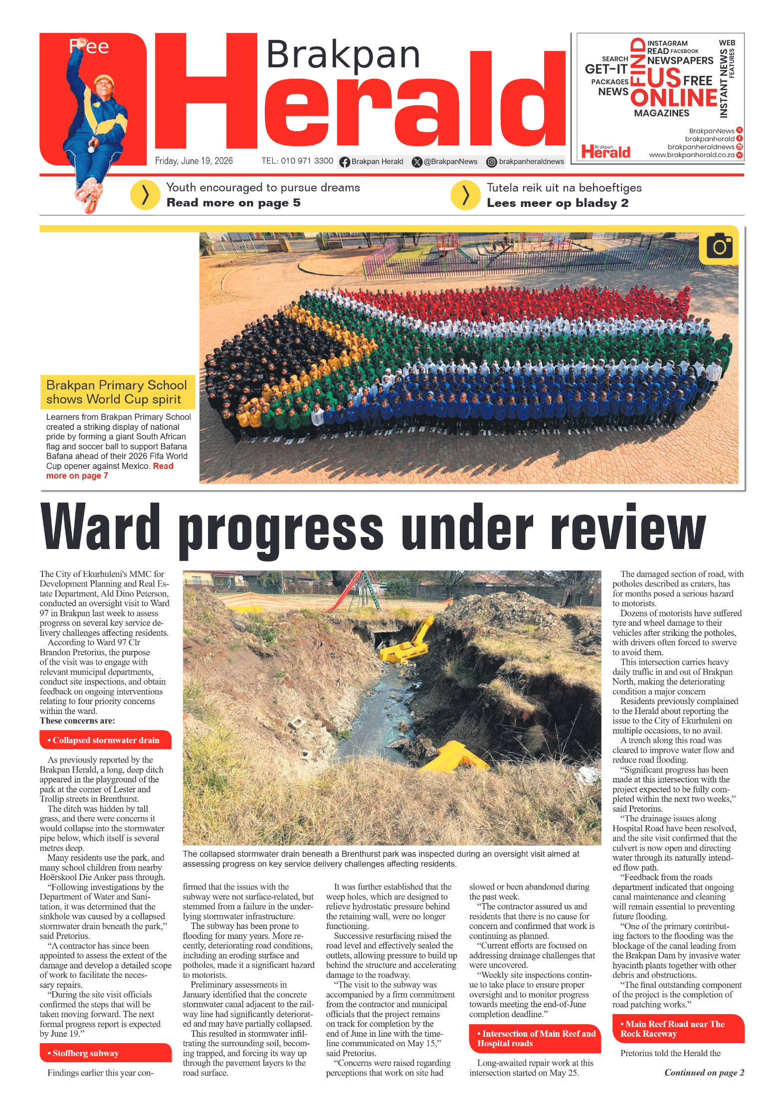 Brakpan Herald 19 June 2026 page 1
