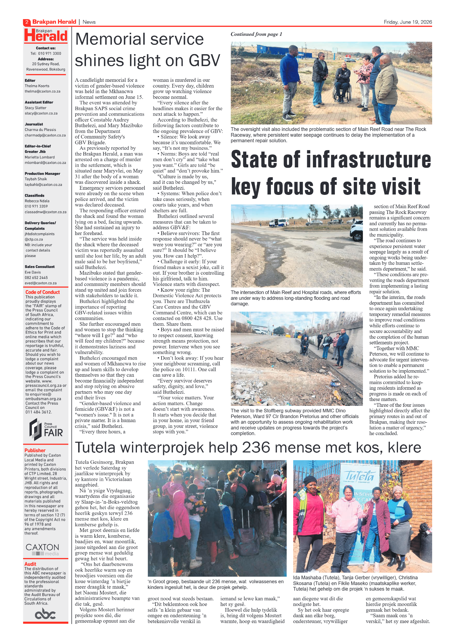 Brakpan Herald 19 June 2026 page 2