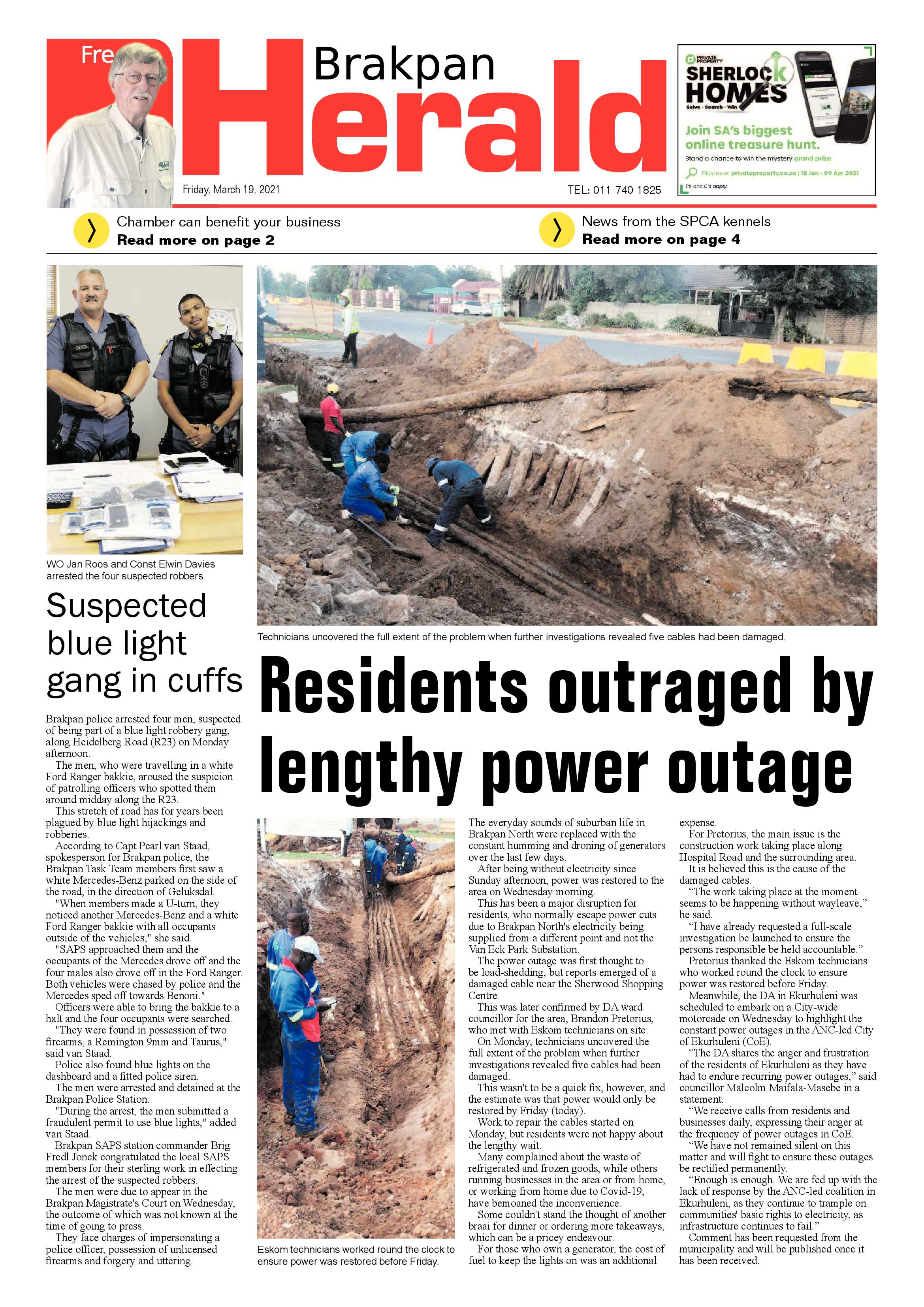 Brakpan Herald 19 March 2021 page 1