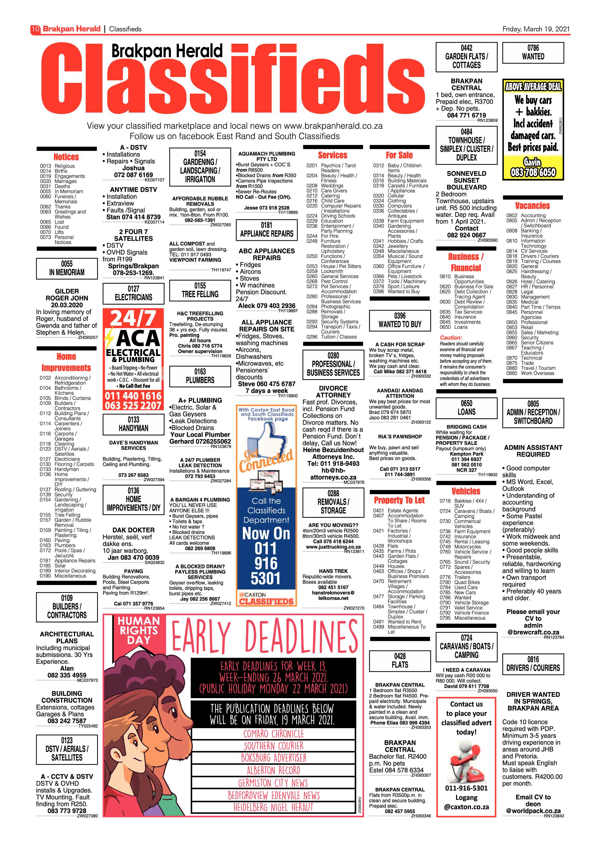 Brakpan Herald 19 March 2021 page 10