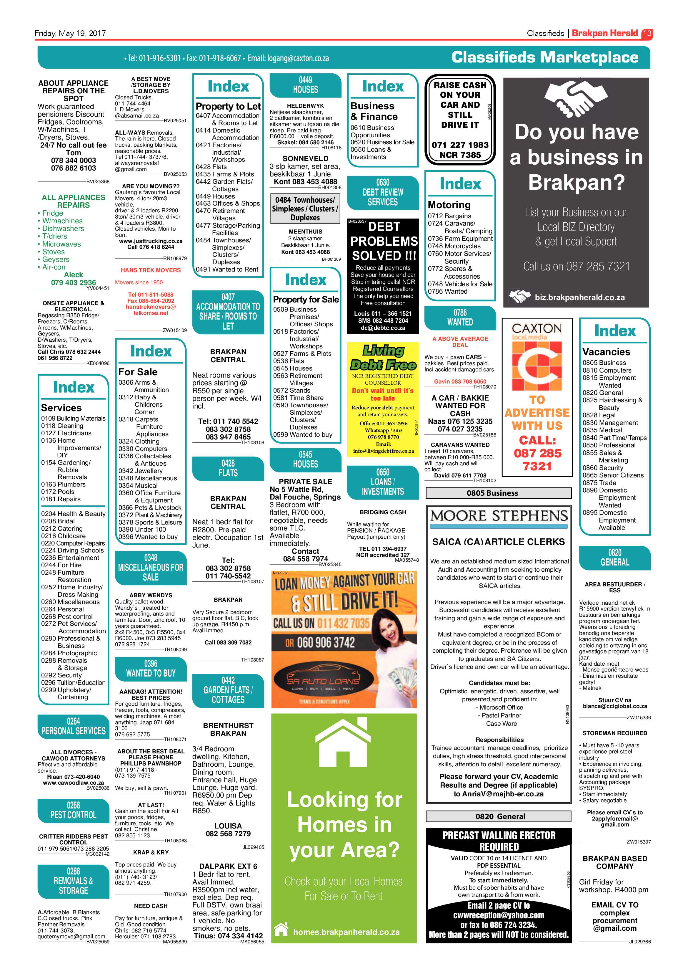 Brakpan Herald 19 May 2017 page 13
