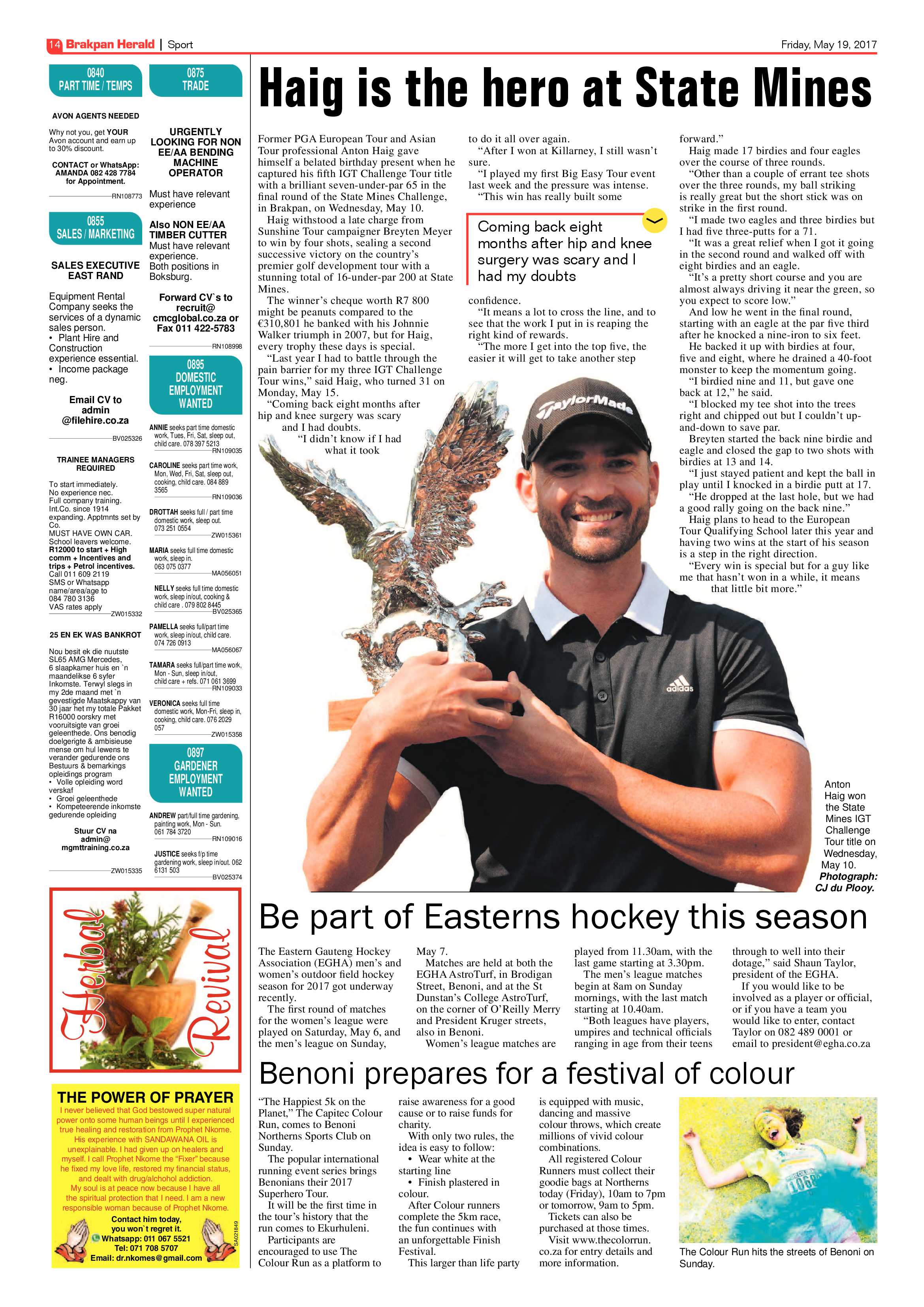 Brakpan Herald 19 May 2017 page 14