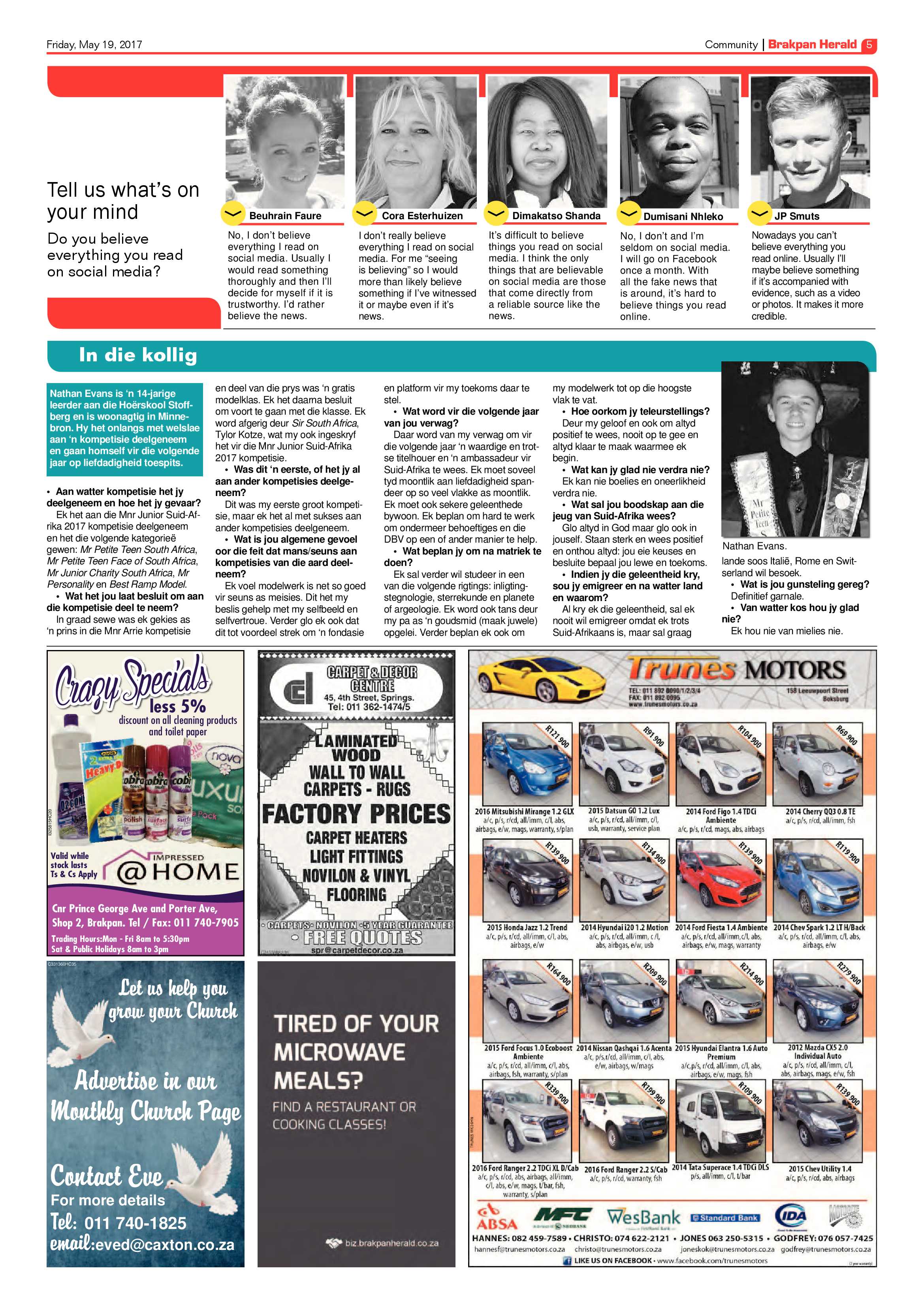 Brakpan Herald 19 May 2017 page 5