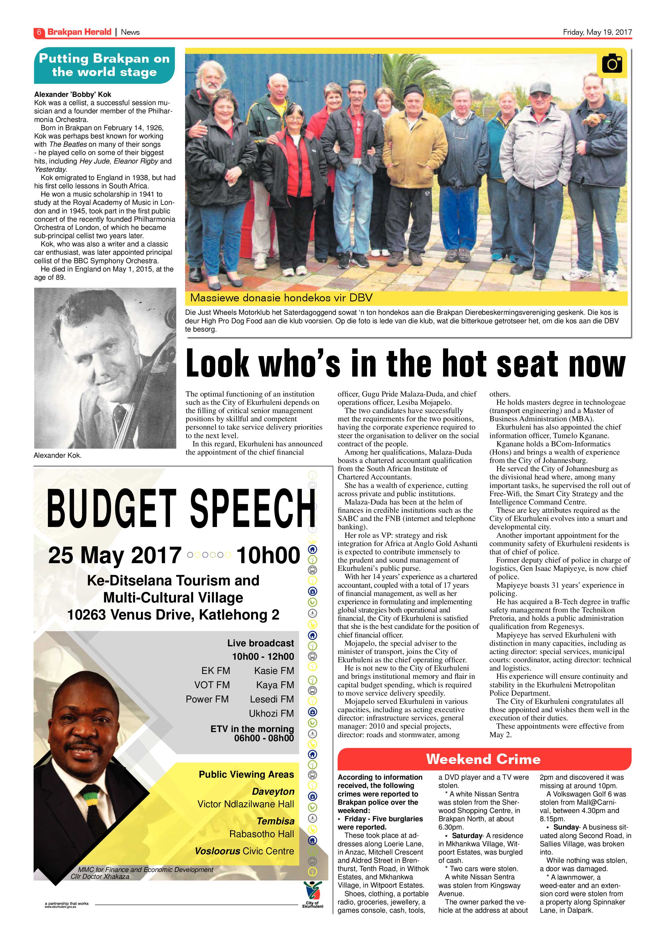 Brakpan Herald 19 May 2017 page 6