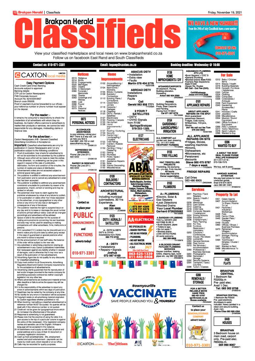 Brakpan Herald 19 November 2021 page 10