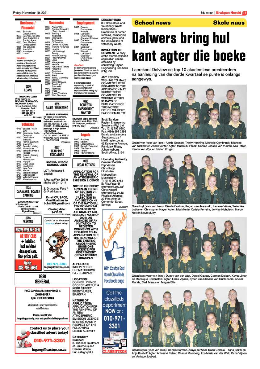 Brakpan Herald 19 November 2021 page 11