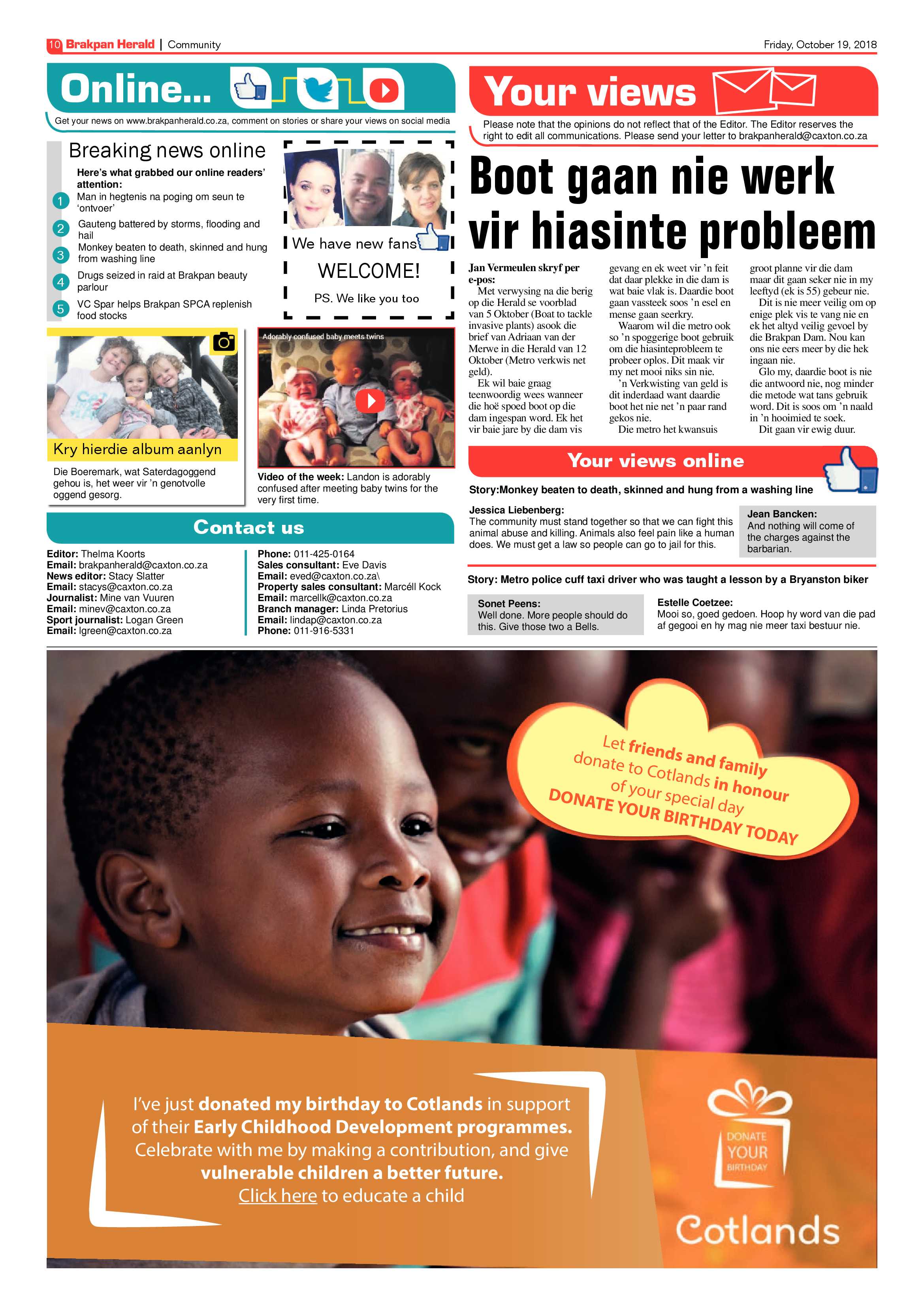 Brakpan Herald 19 October 2018 page 10