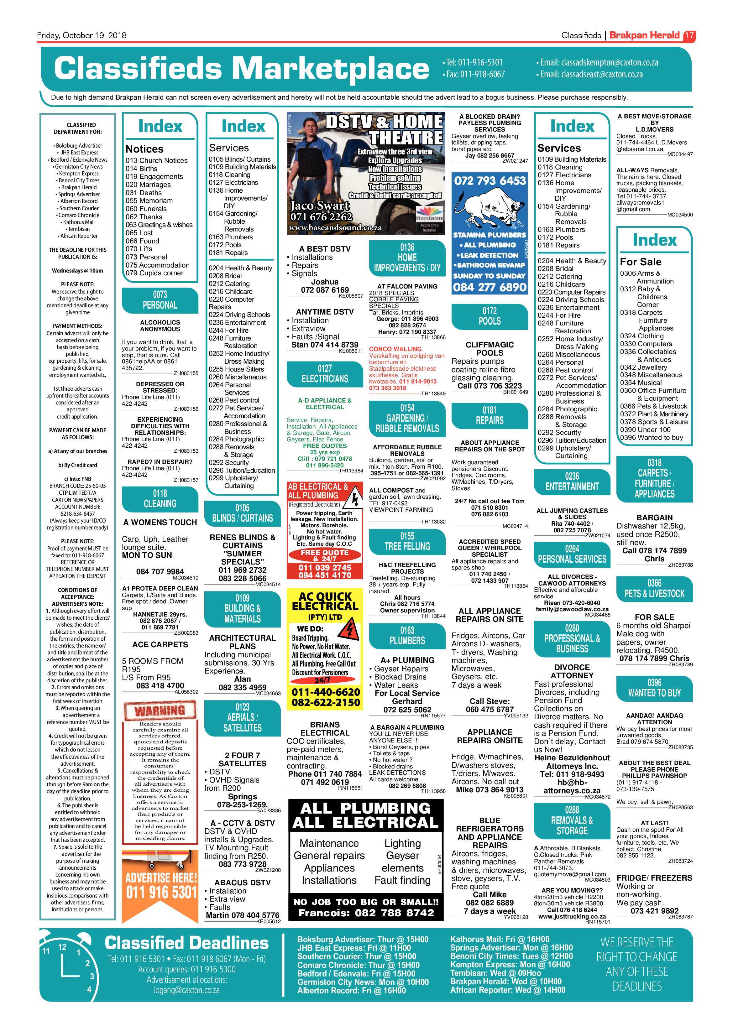 Brakpan Herald 19 October 2018 page 17