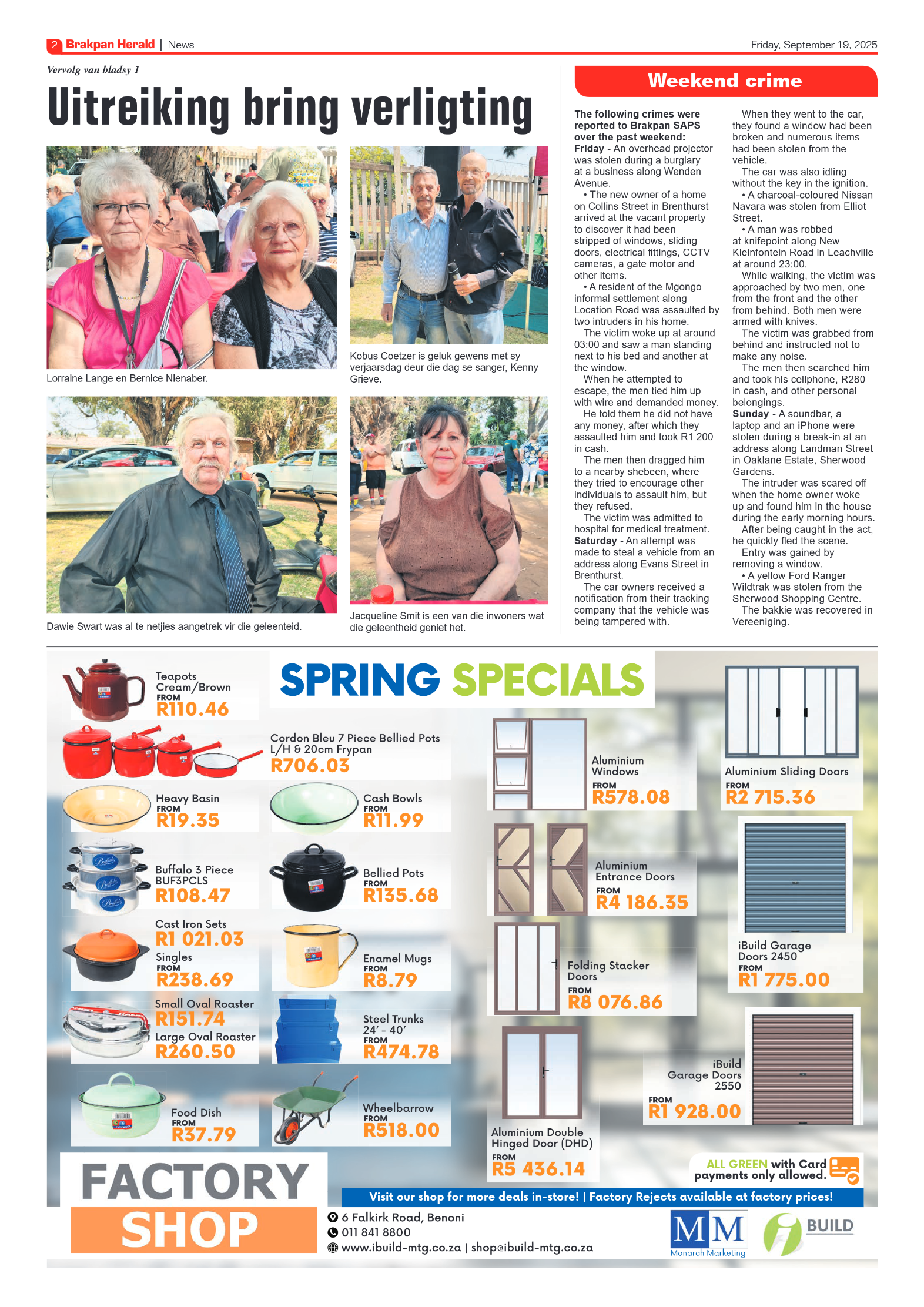 Brakpan Herald 19 September 2025 page 4