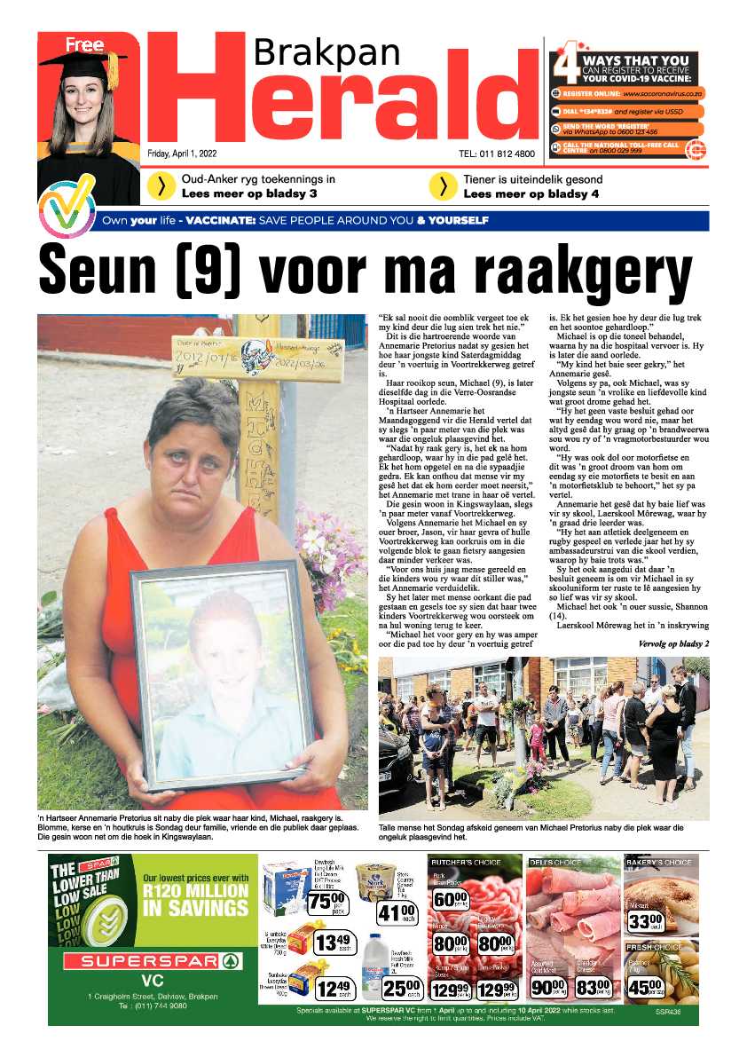 Brakpan Herald 1 April 2022 page 1