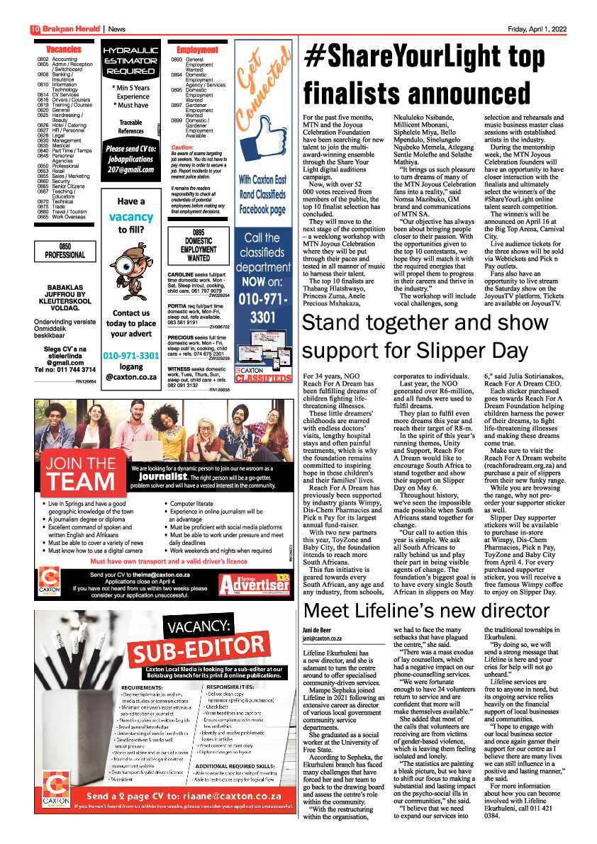 Brakpan Herald 1 April 2022 page 10