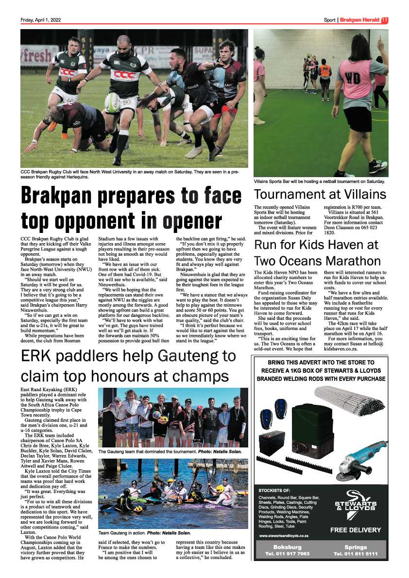 Brakpan Herald 1 April 2022 page 11