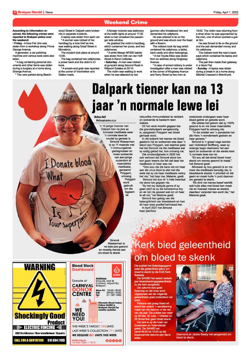 Brakpan Herald 1 April 2022 page 4