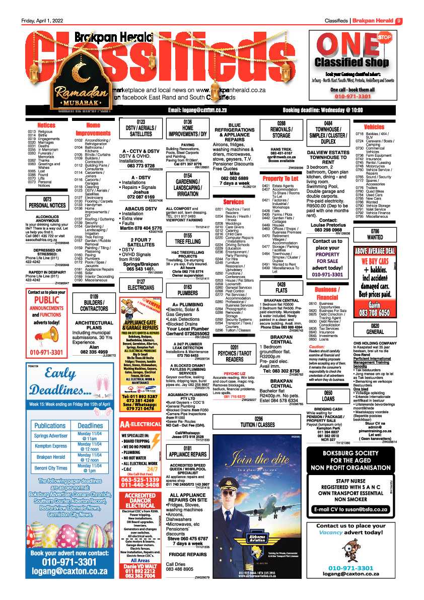 Brakpan Herald 1 April 2022 page 9