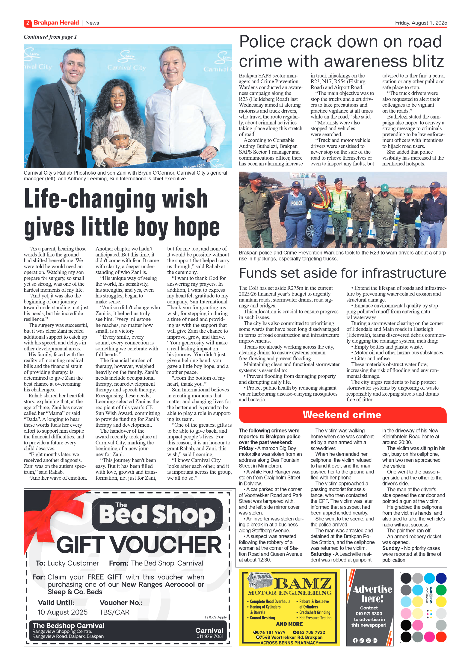 Brakpan Herald 1 August 2025 page 2