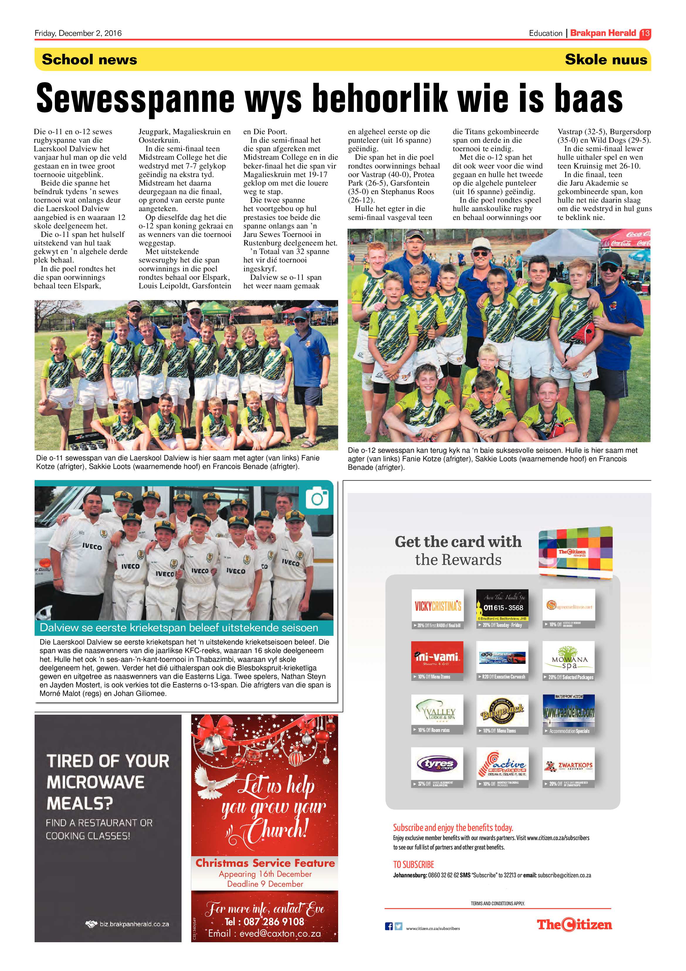 Brakpan Herald 2 Dec 2016 page 13