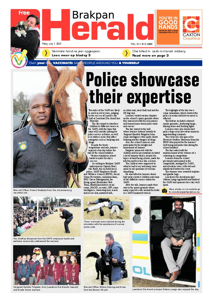 Brakpan Herald 1 July 2022 page 1