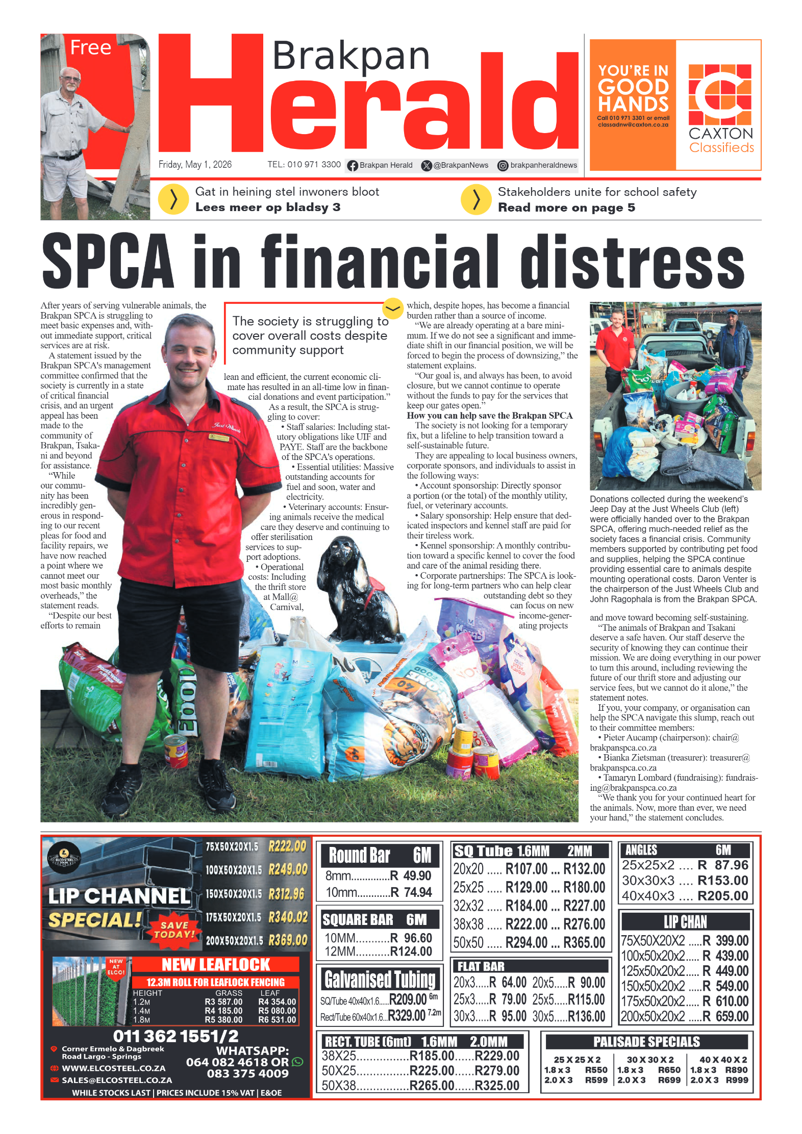 Brakpan Herald 1 May 2026 page 1