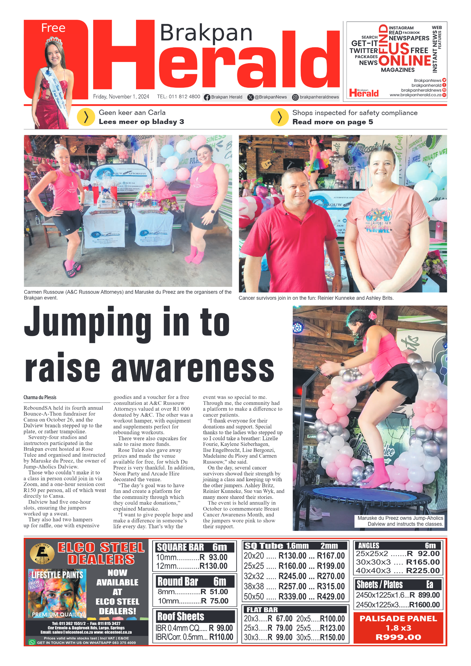 Brakpan Herald 1 November 2024 page 1