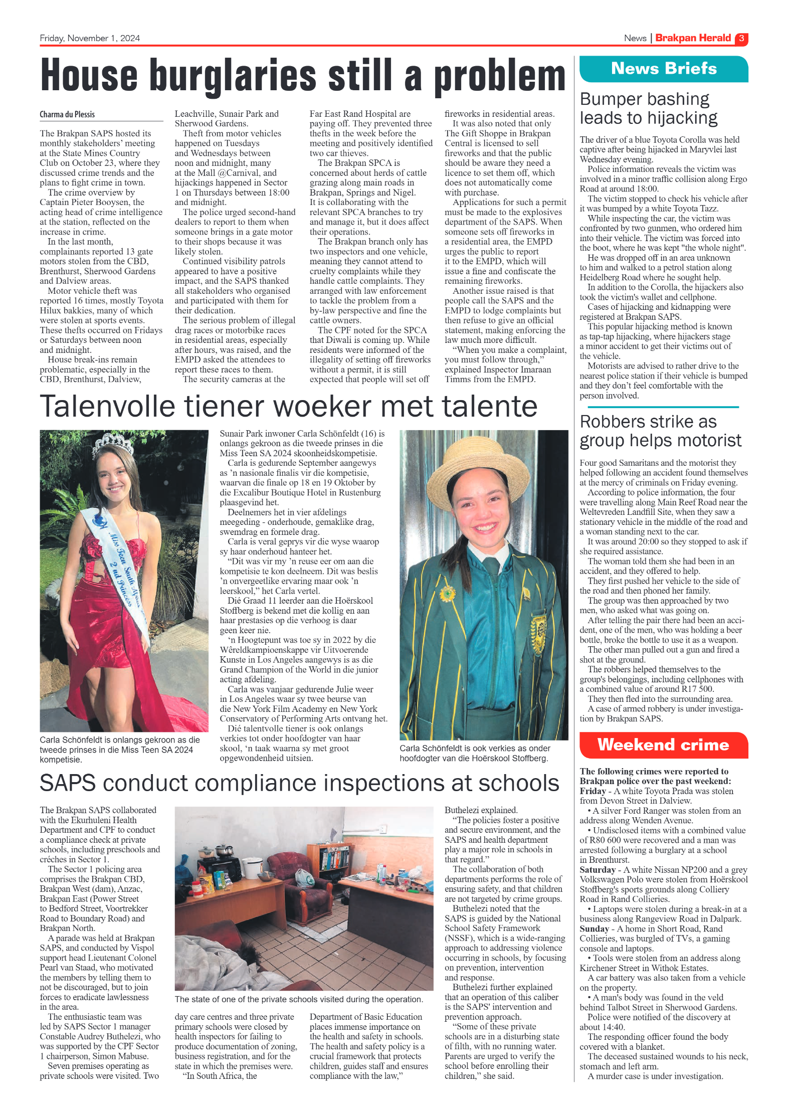 Brakpan Herald 1 November 2024 page 3