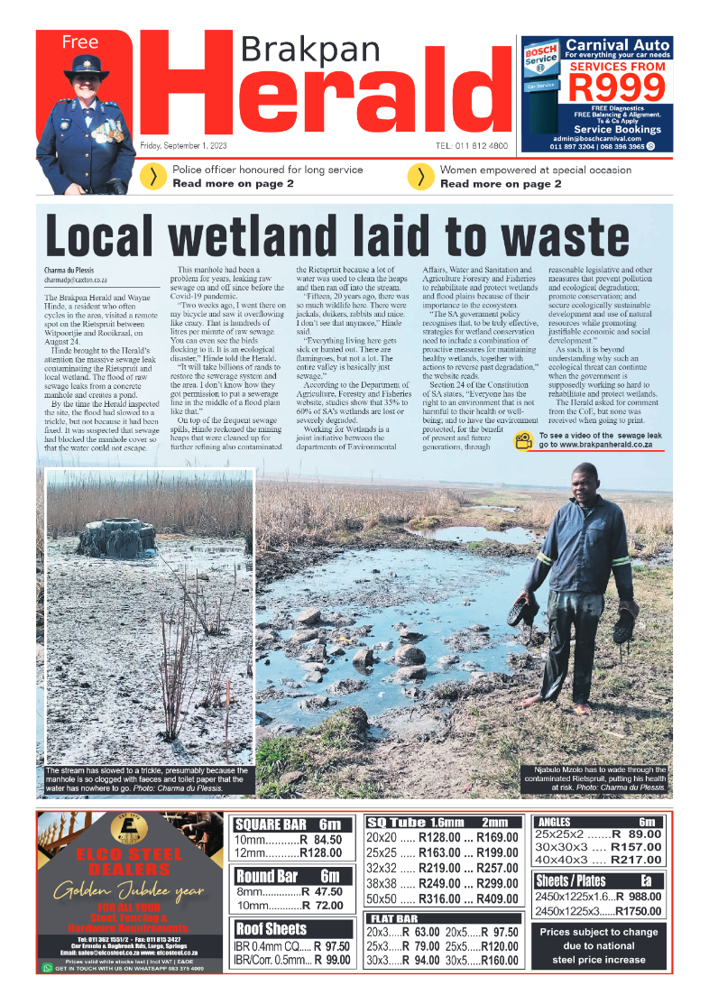 Brakpan Herald 1 September 2022 page 1
