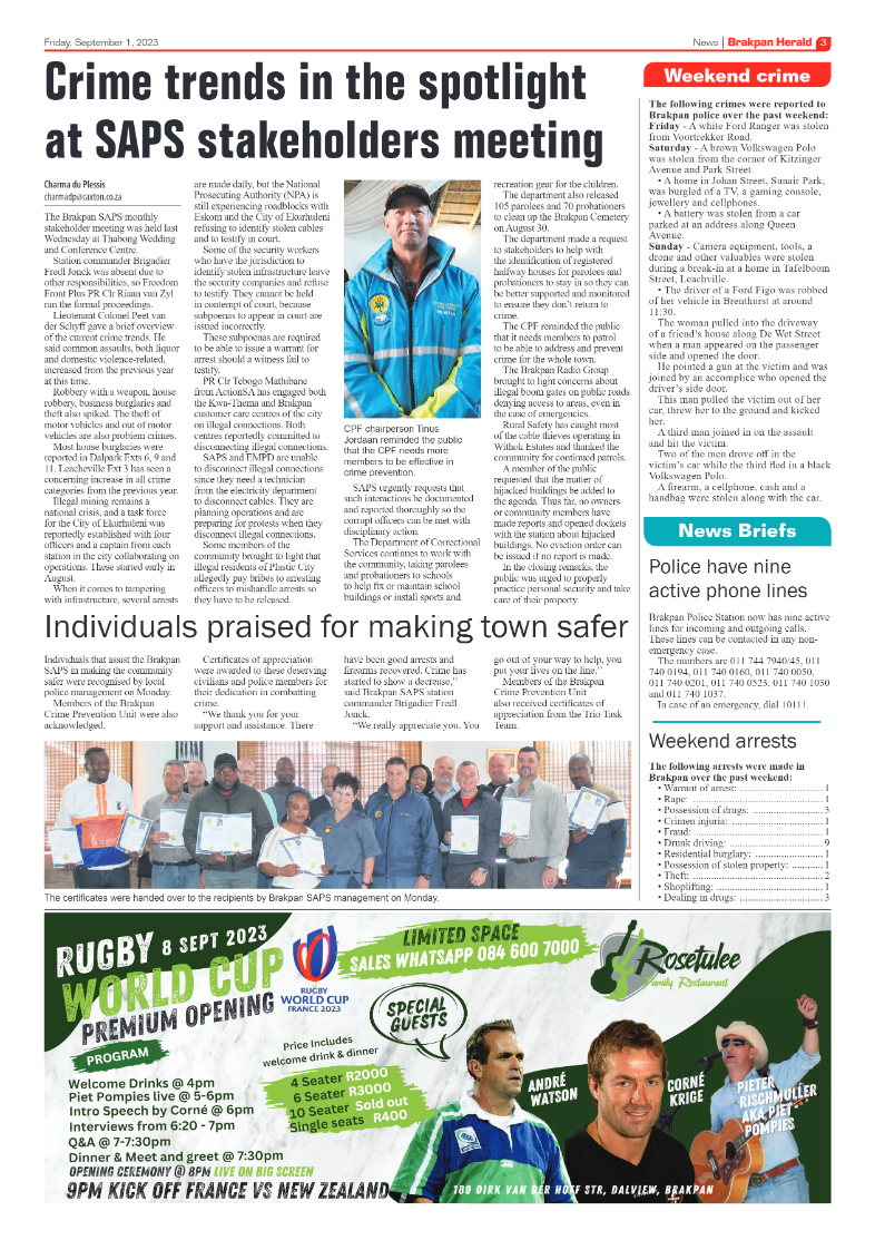 Brakpan Herald 1 September 2022 page 3