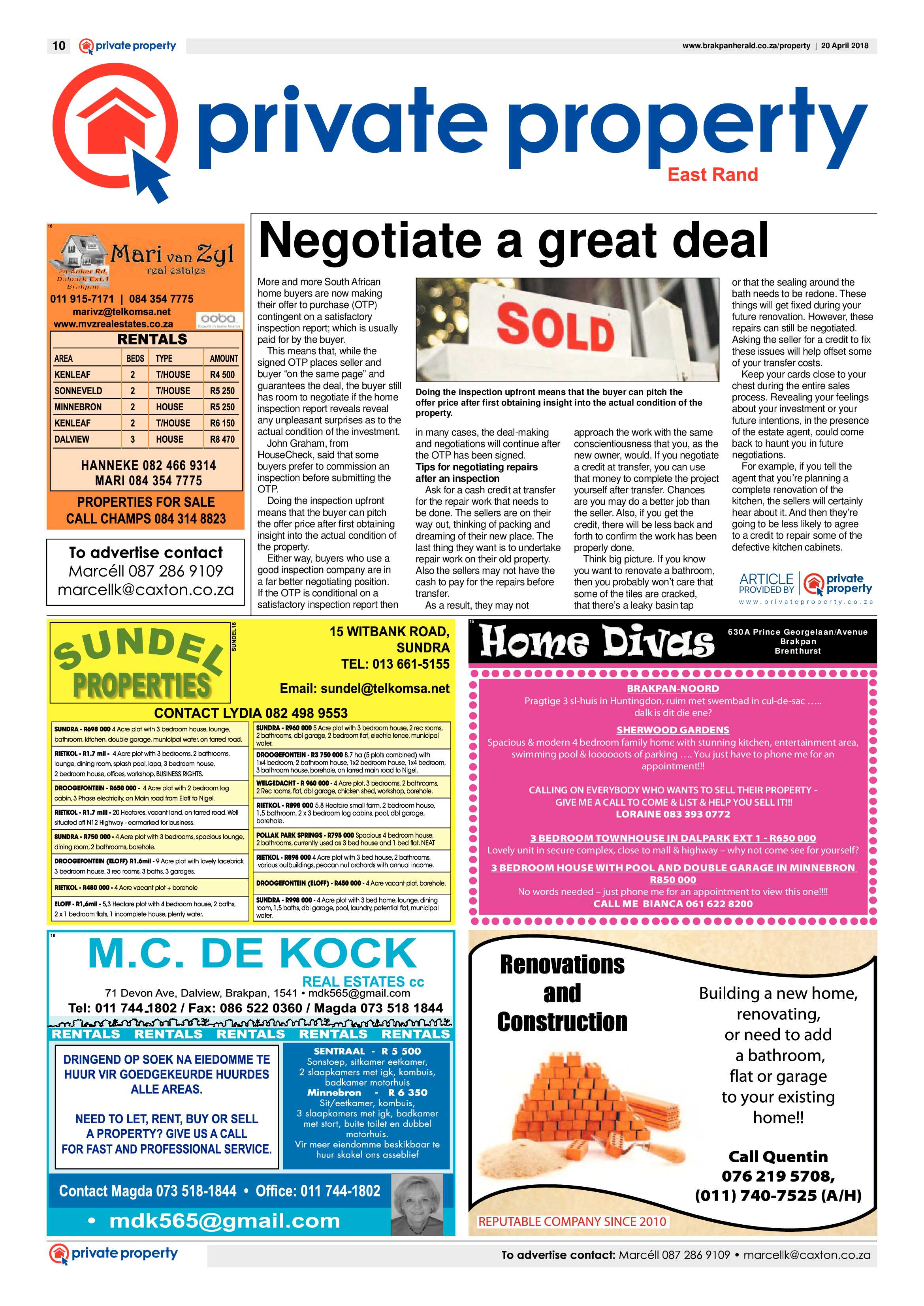 Brakpan Herald 20 April 2018 page 10
