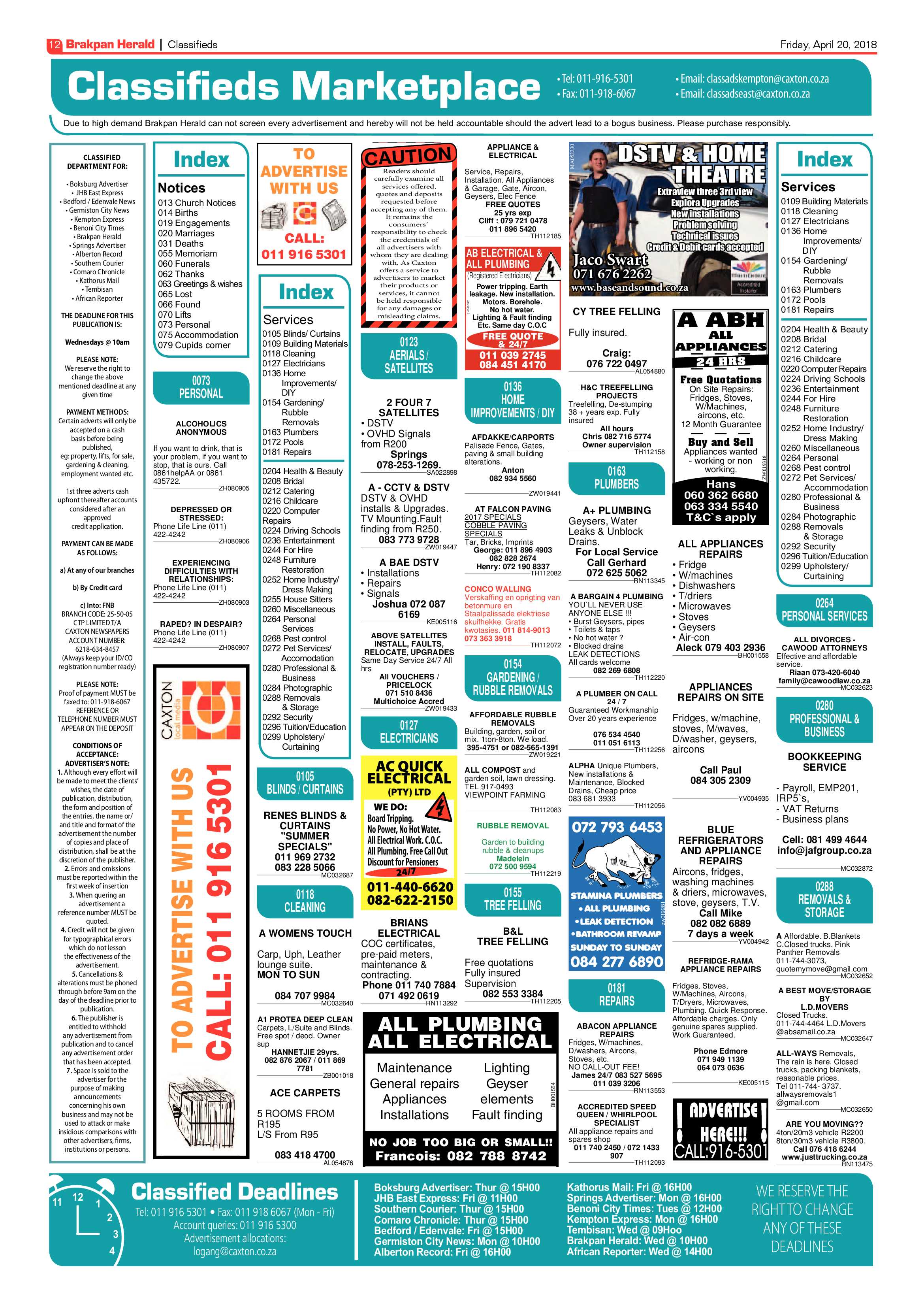 Brakpan Herald 20 April 2018 page 12