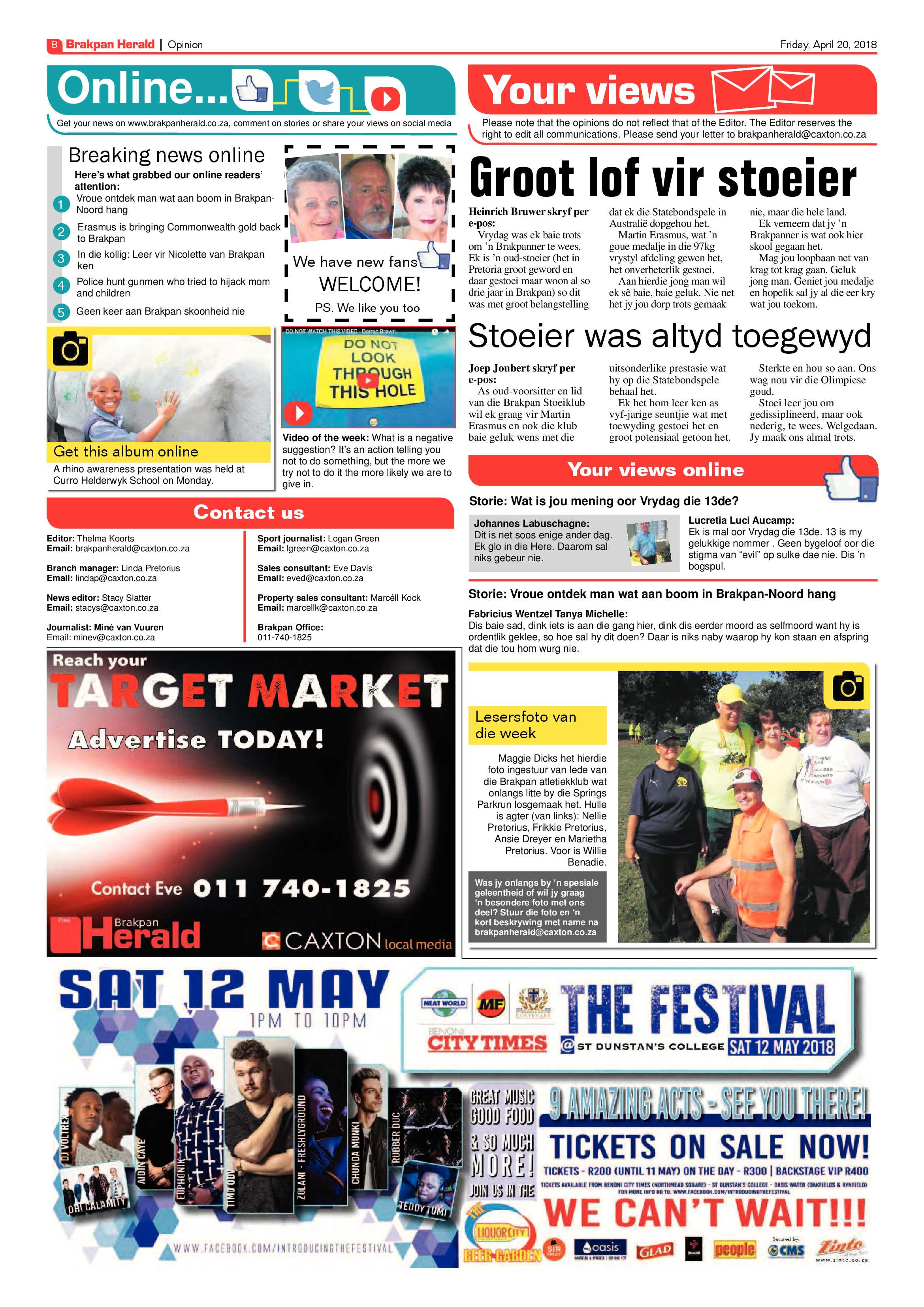 Brakpan Herald 20 April 2018 page 8