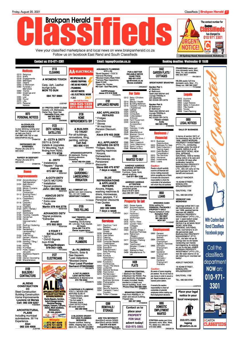 Brakpan Herald 20 August 2021 page 7