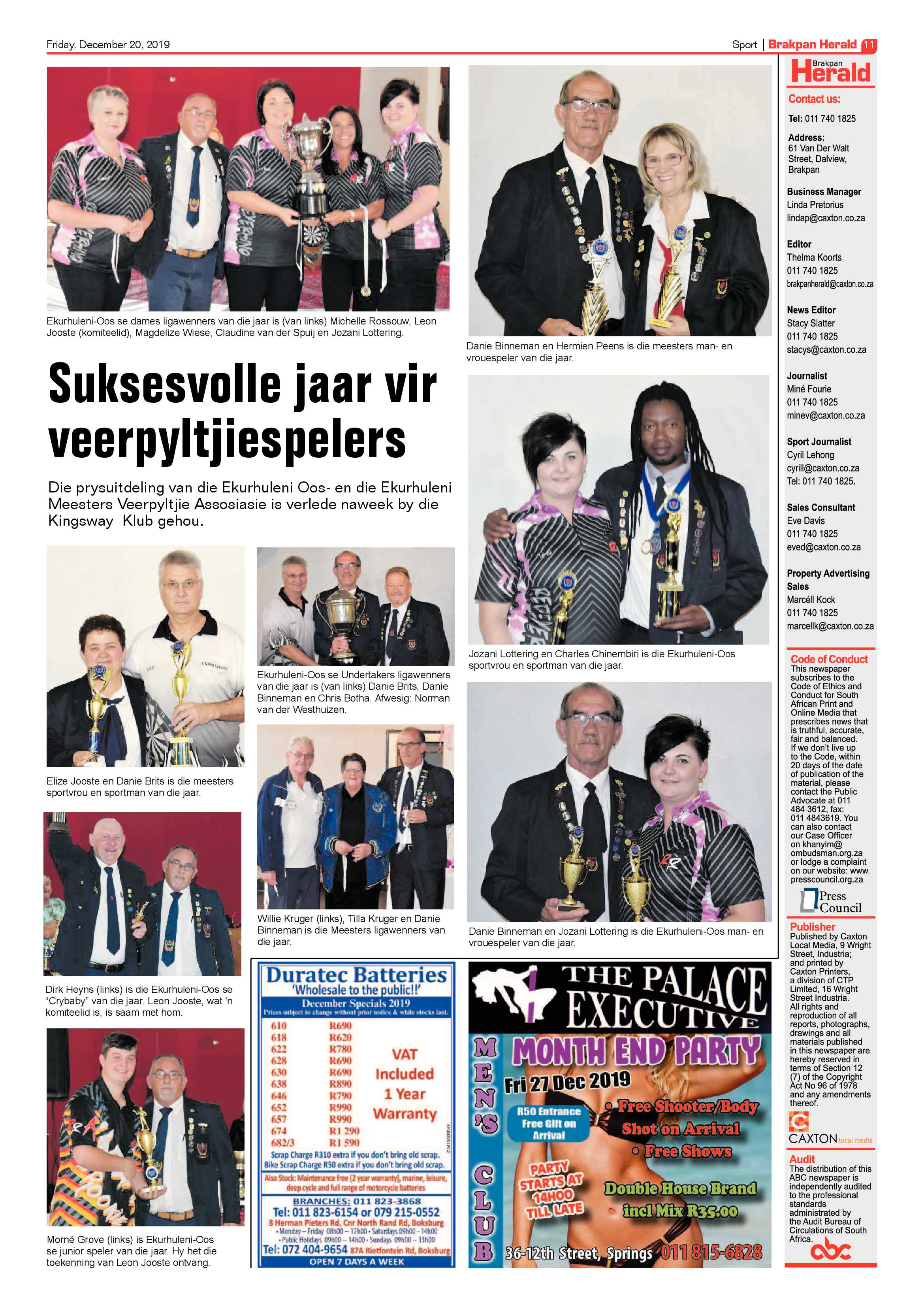 Brakpan Herald 20 December  2019 page 11