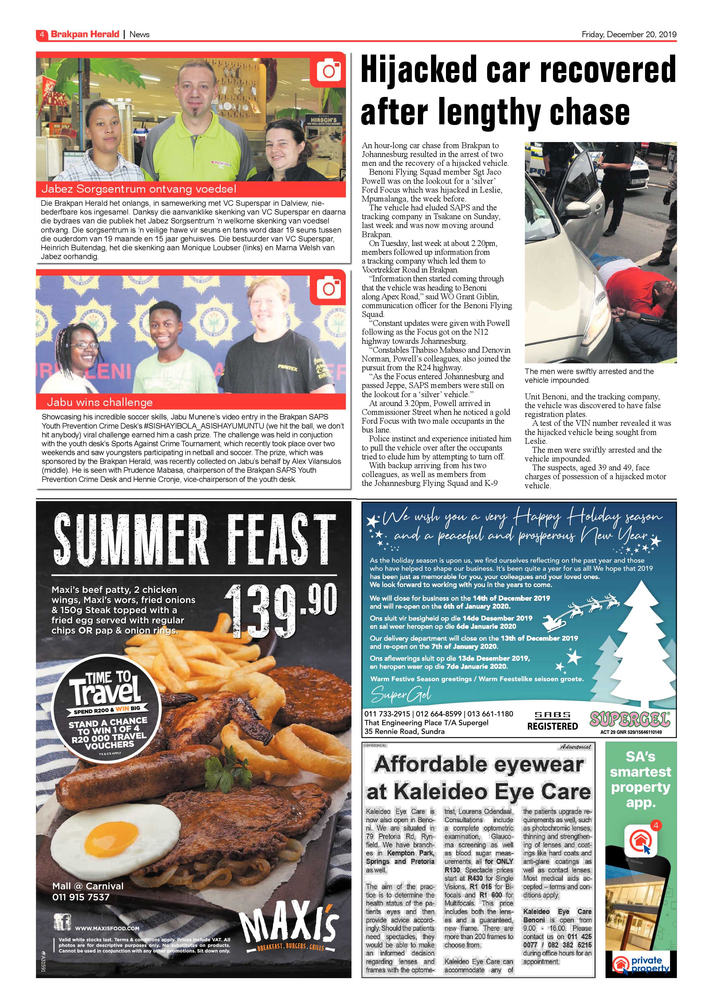 Brakpan Herald 20 December  2019 page 4