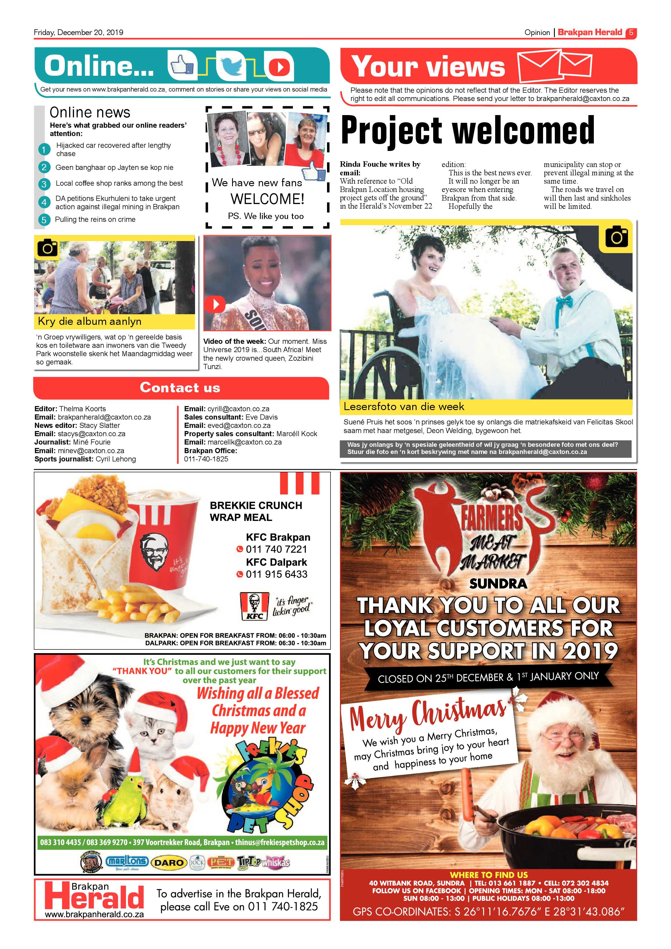 Brakpan Herald 20 December  2019 page 5